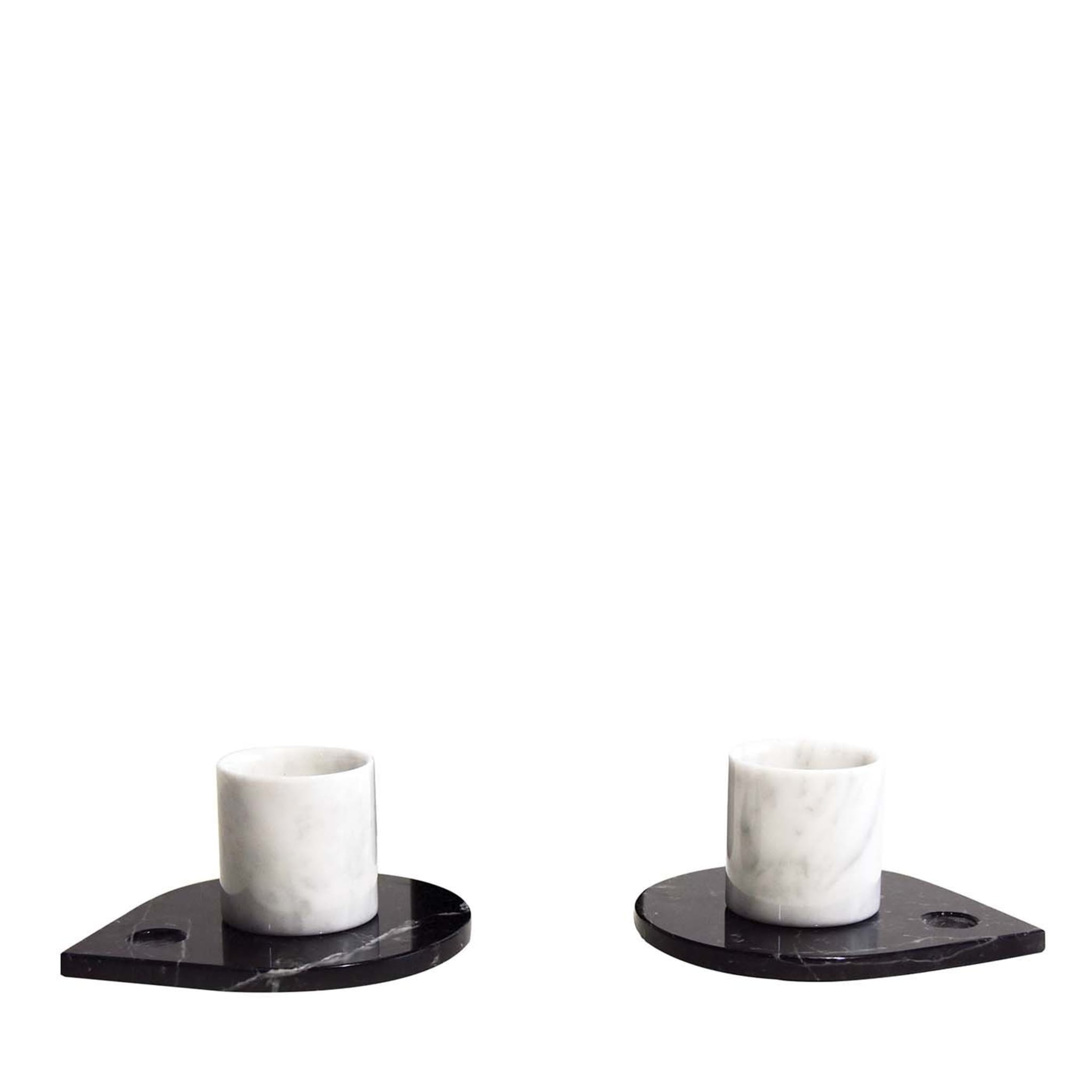 Set of 2 Espresso Cups and Saucers - Main view