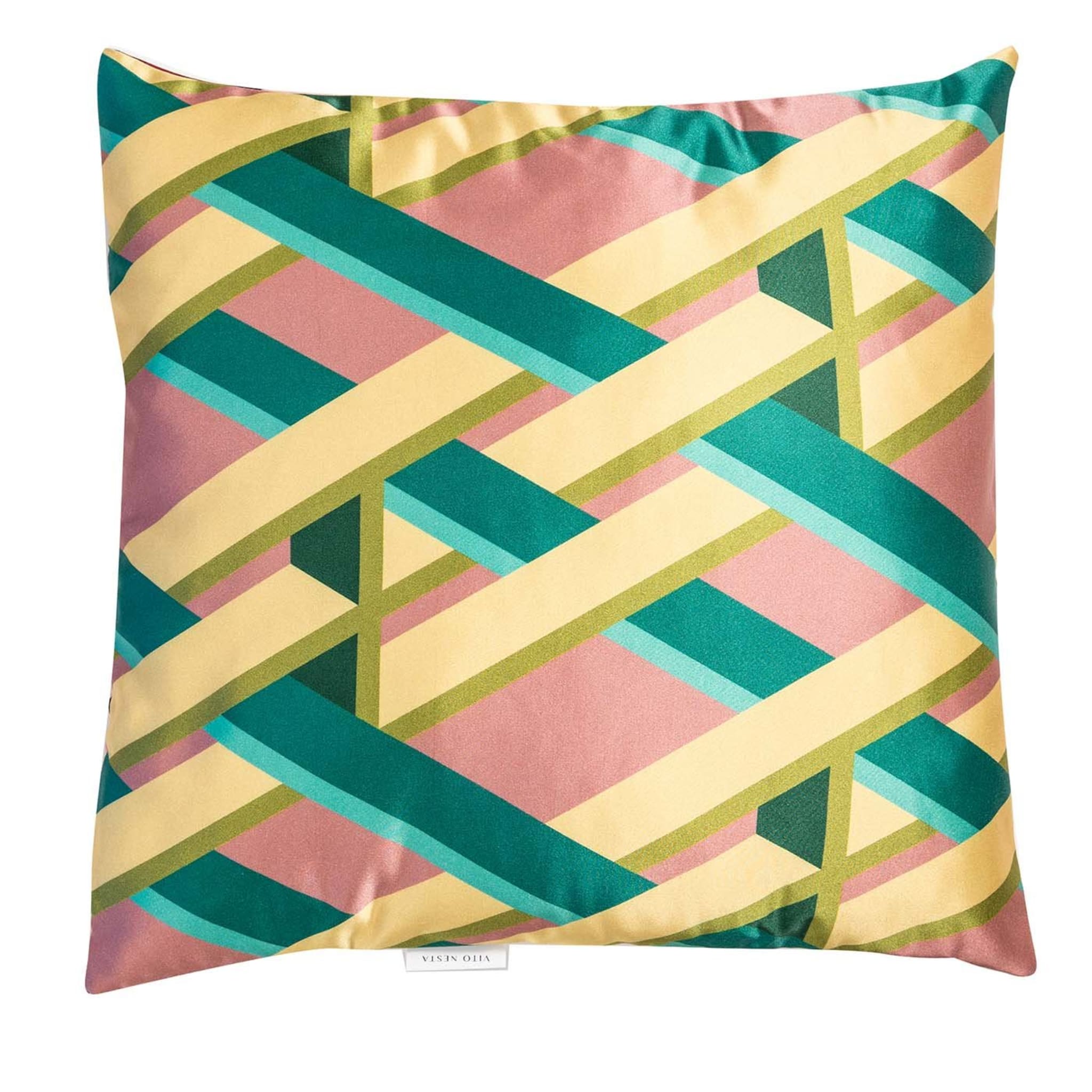 Geometric Pink Cushion - Main view