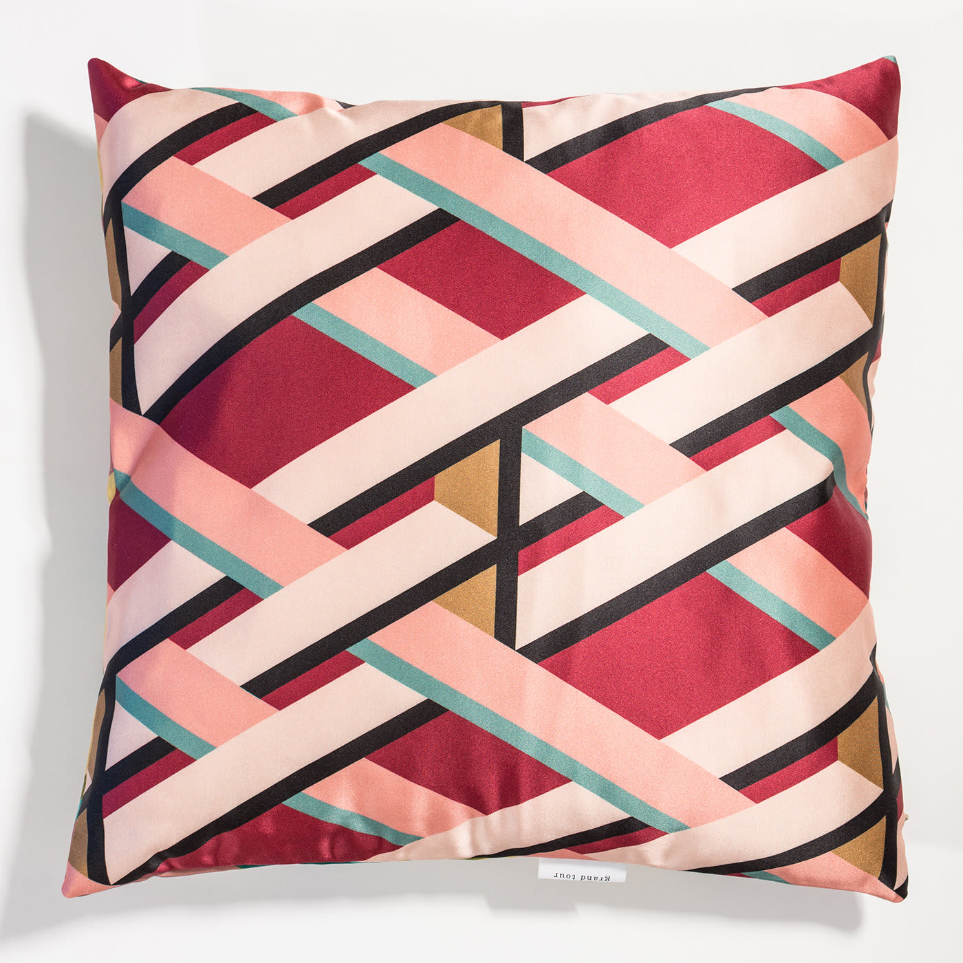 Geometric Pink Cushion - Grand Tour by Vito Nesta
