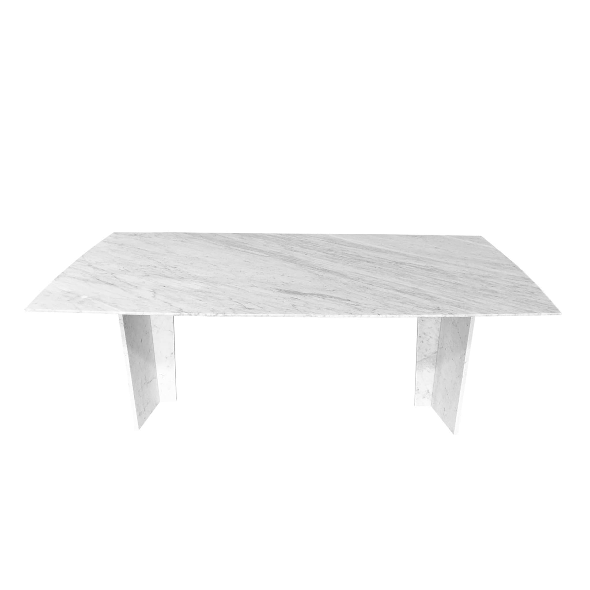 Oblong Steven Table in White Marble - Alternative view 2