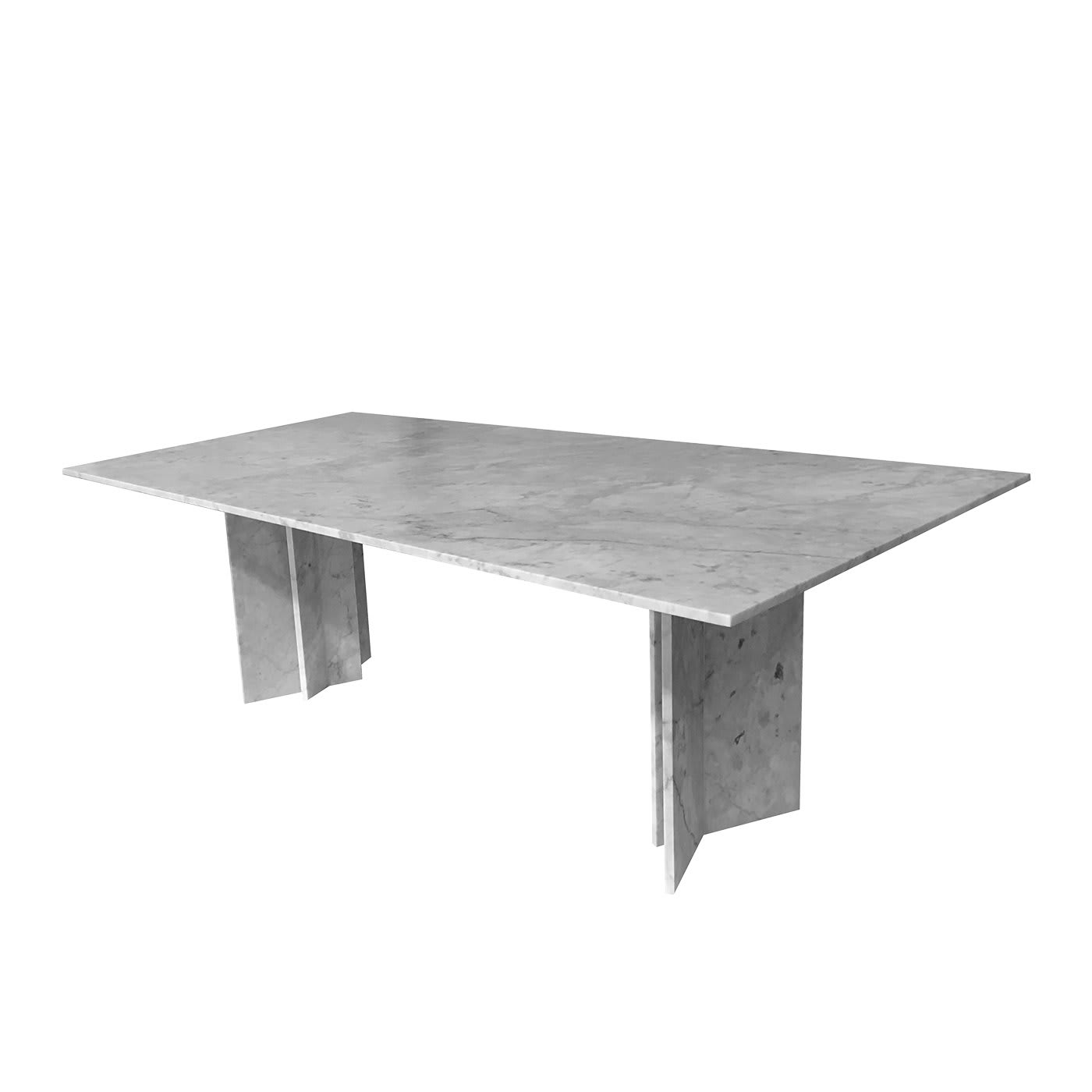 Rectangular Terry Table in White Marble - Giosuè Giaquinto
