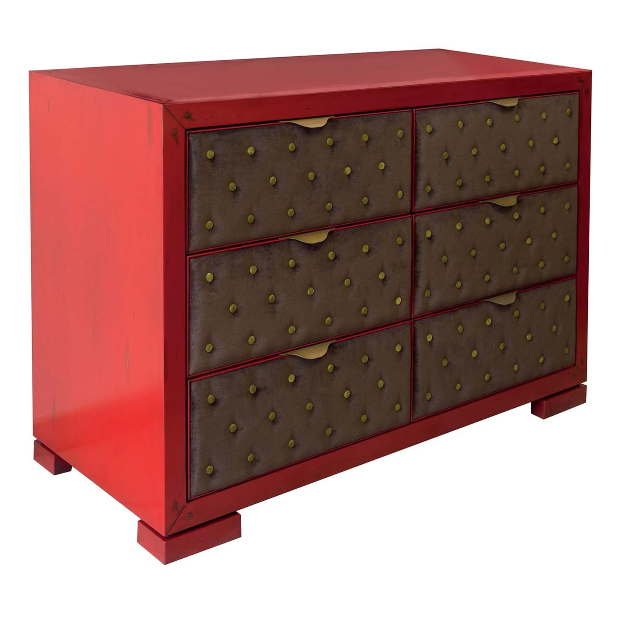 Quadra Red Drawer Dresser - Main view