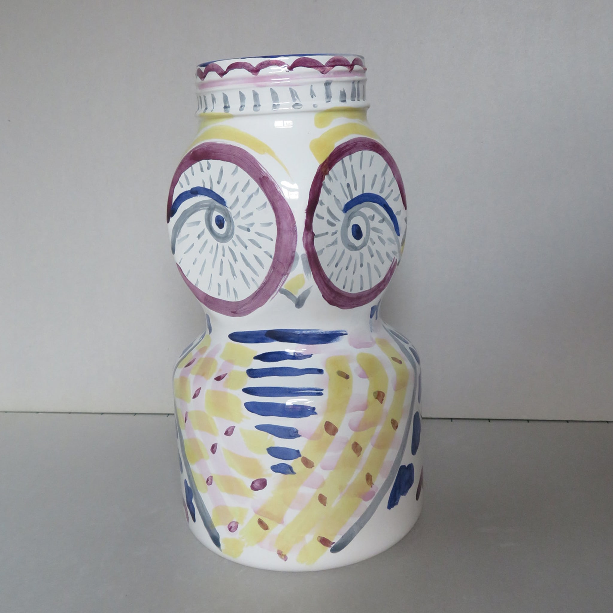 Owl Vase with Cool Colors - Alternative view 1