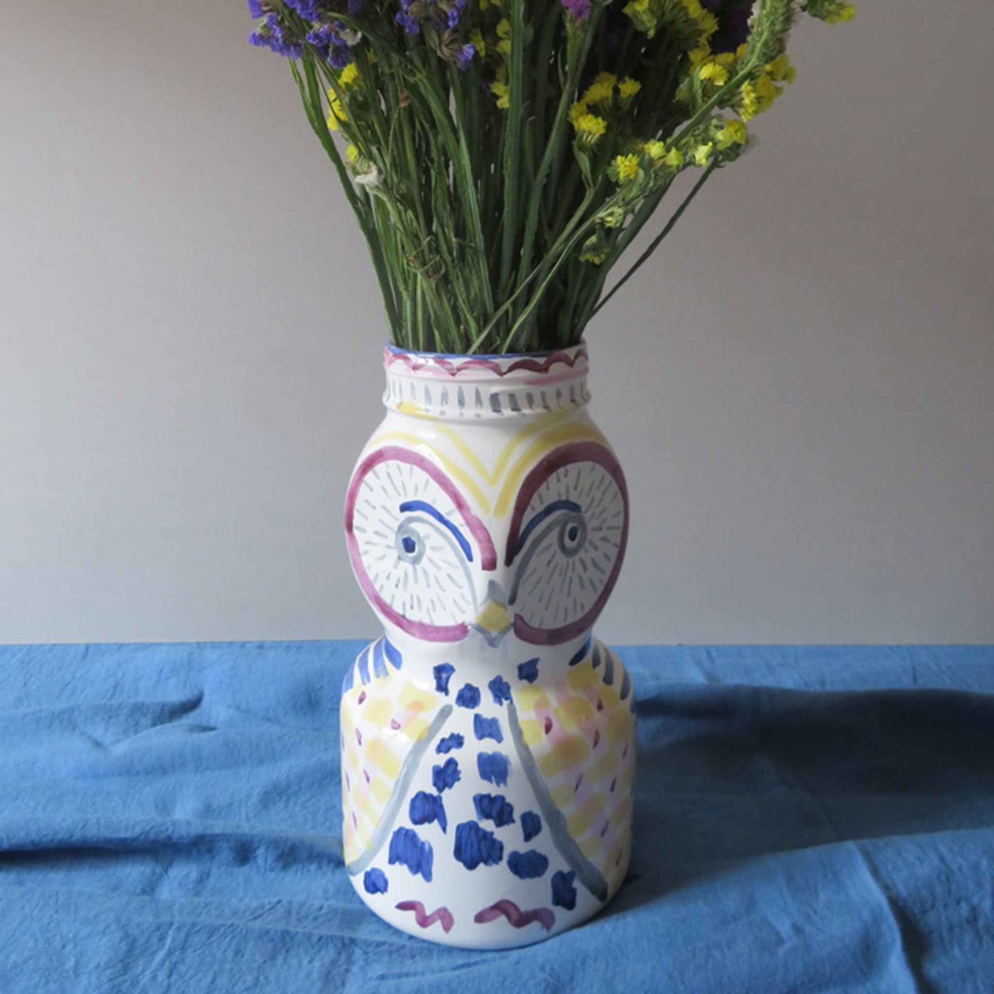 Owl Vase with Cool Colors - Alternative view 3