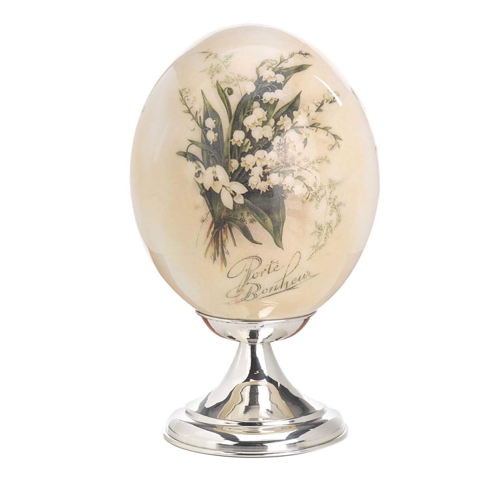 Ostrich Egg with Lily of The Valley Decoration - Main view