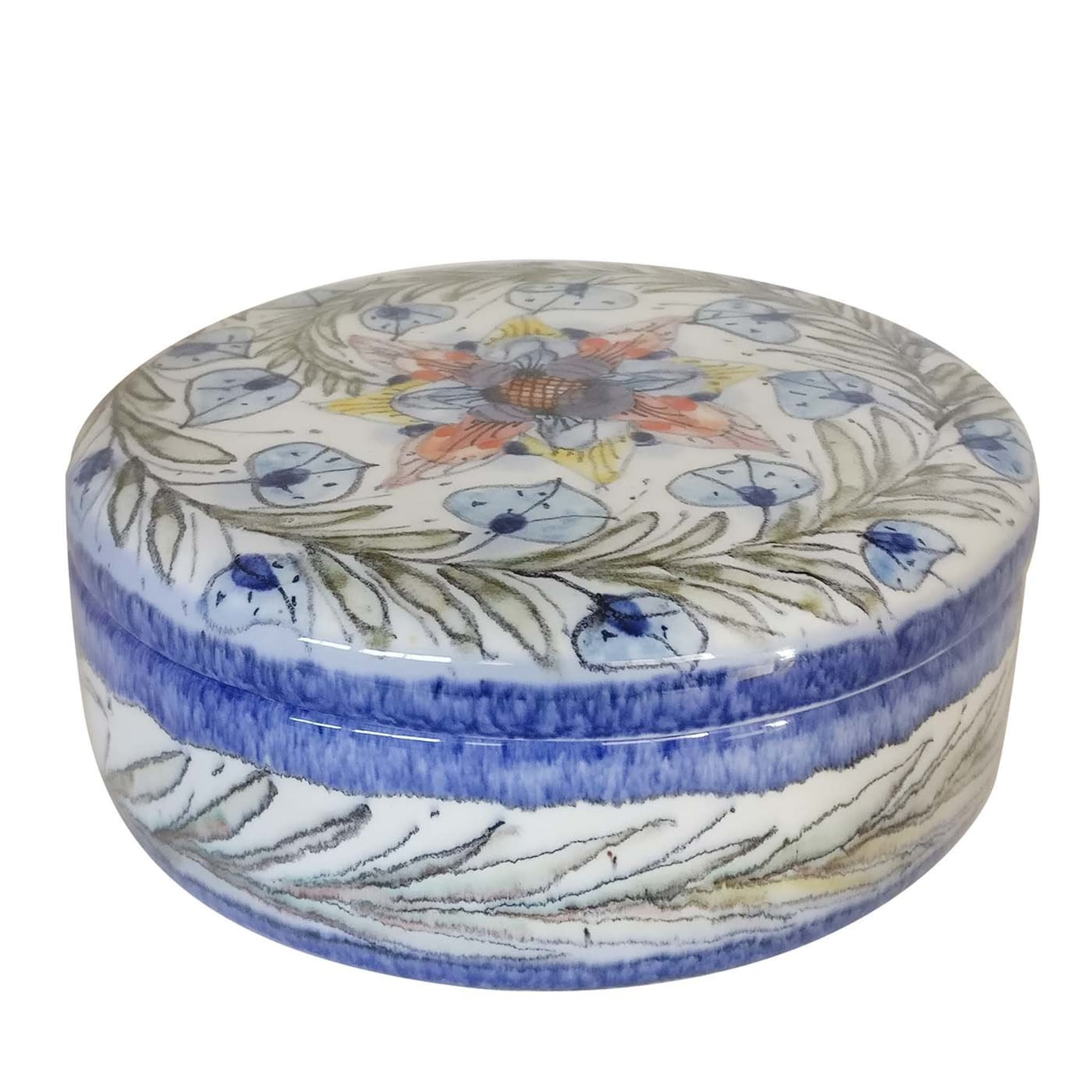Vintage Round Box with Lid - Main view