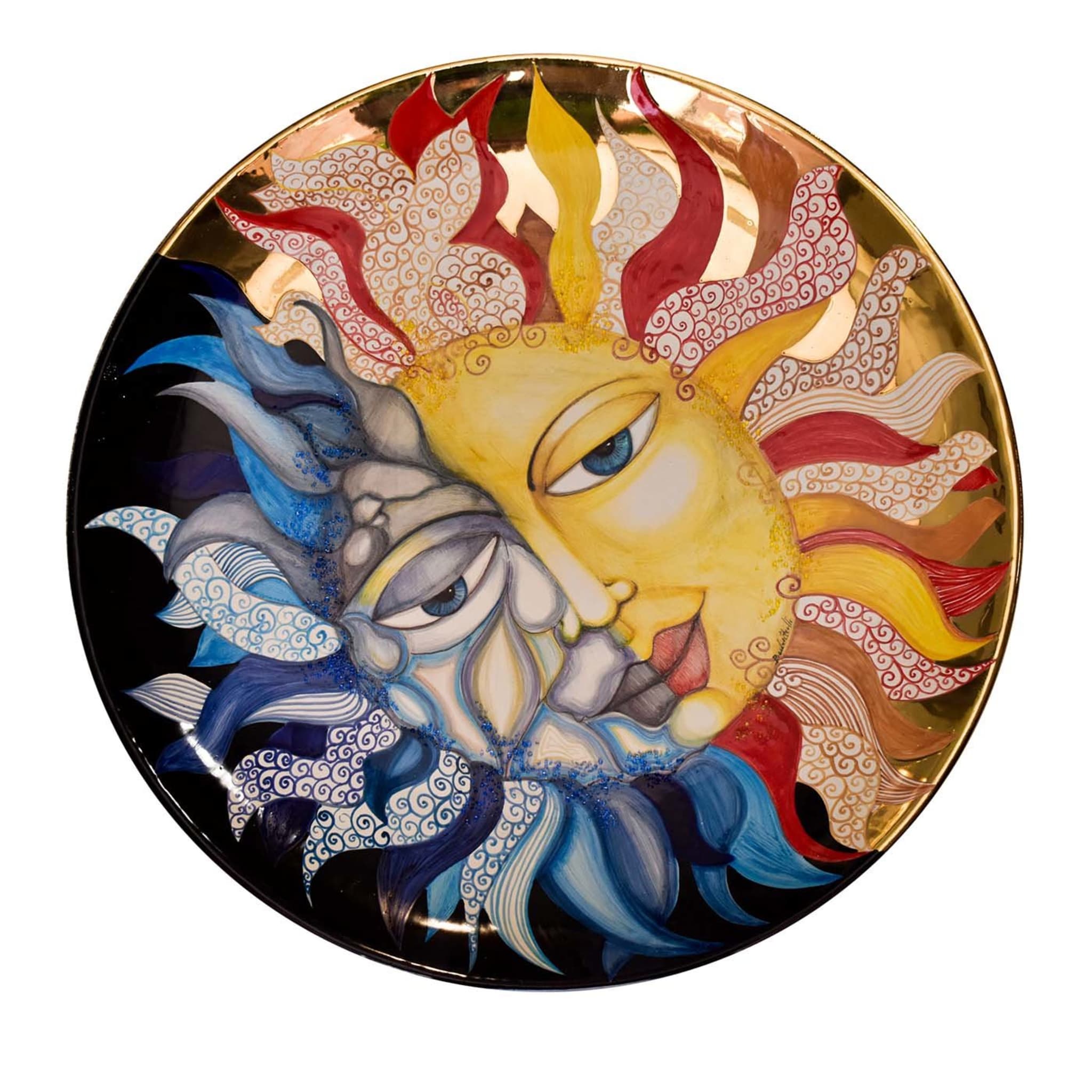 Sun and Moon: Light and Shadow Decorative Plate - Main view