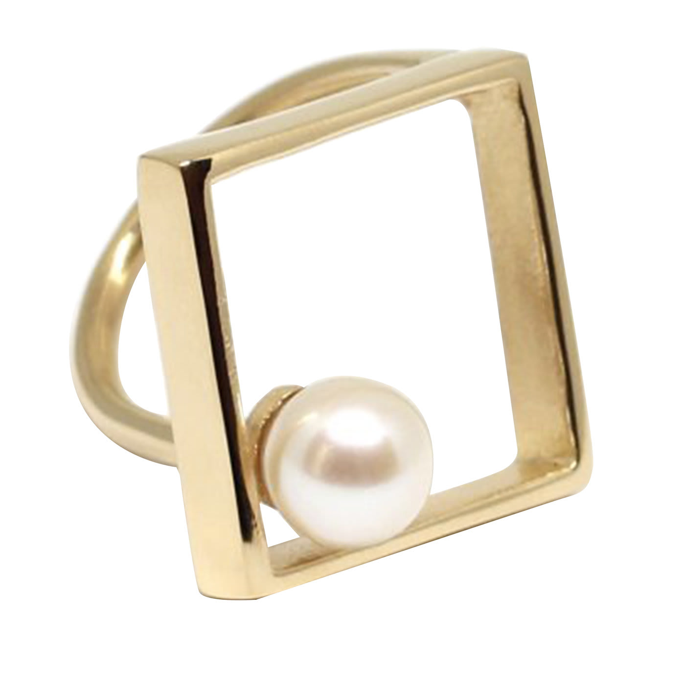 Tokyo Gold-Bronze Ring with Pearl - Co.Ro