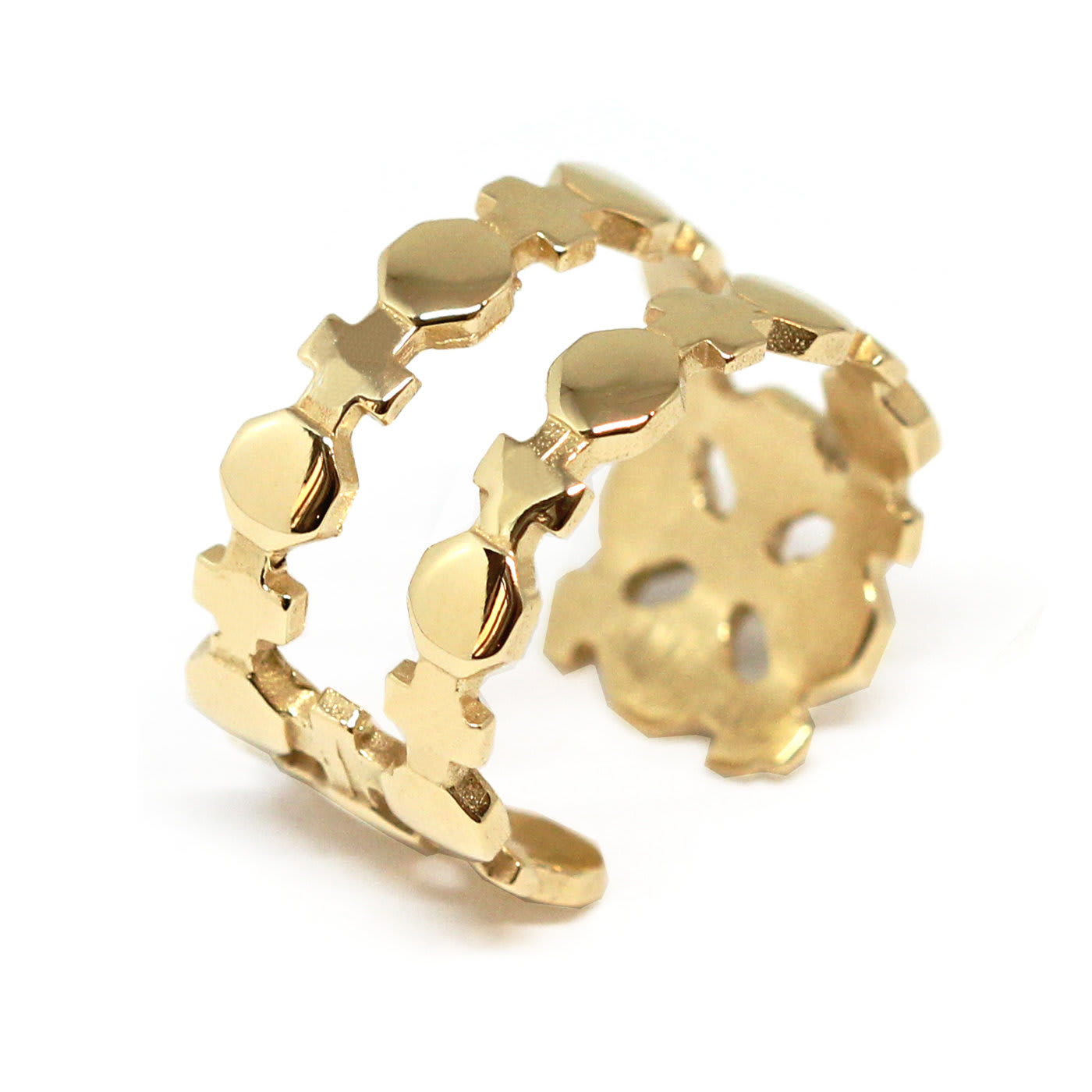 Contemporary Baroque Gold Double Ring - Co.Ro