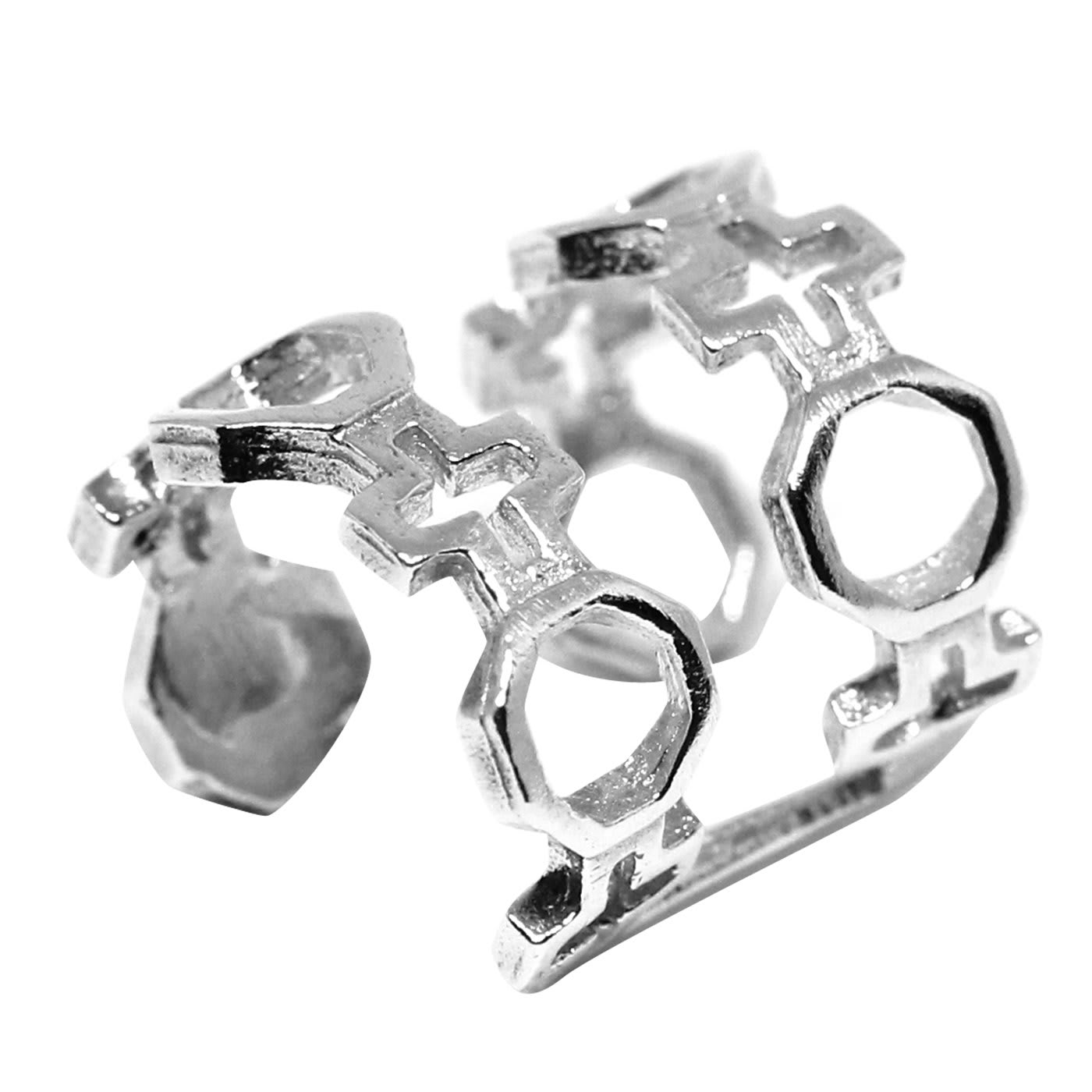 Contemporary Baroque Silver Ear Cuff - Co.Ro