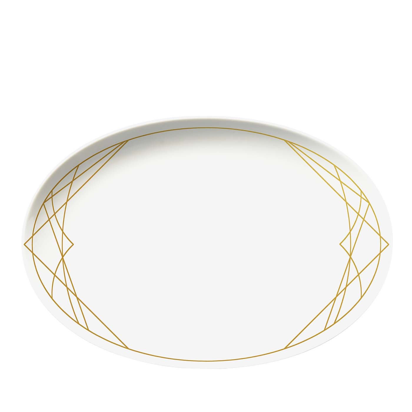 Baroqeat Oro Oval Tray by Salvatore Spataro - Le Porcellane