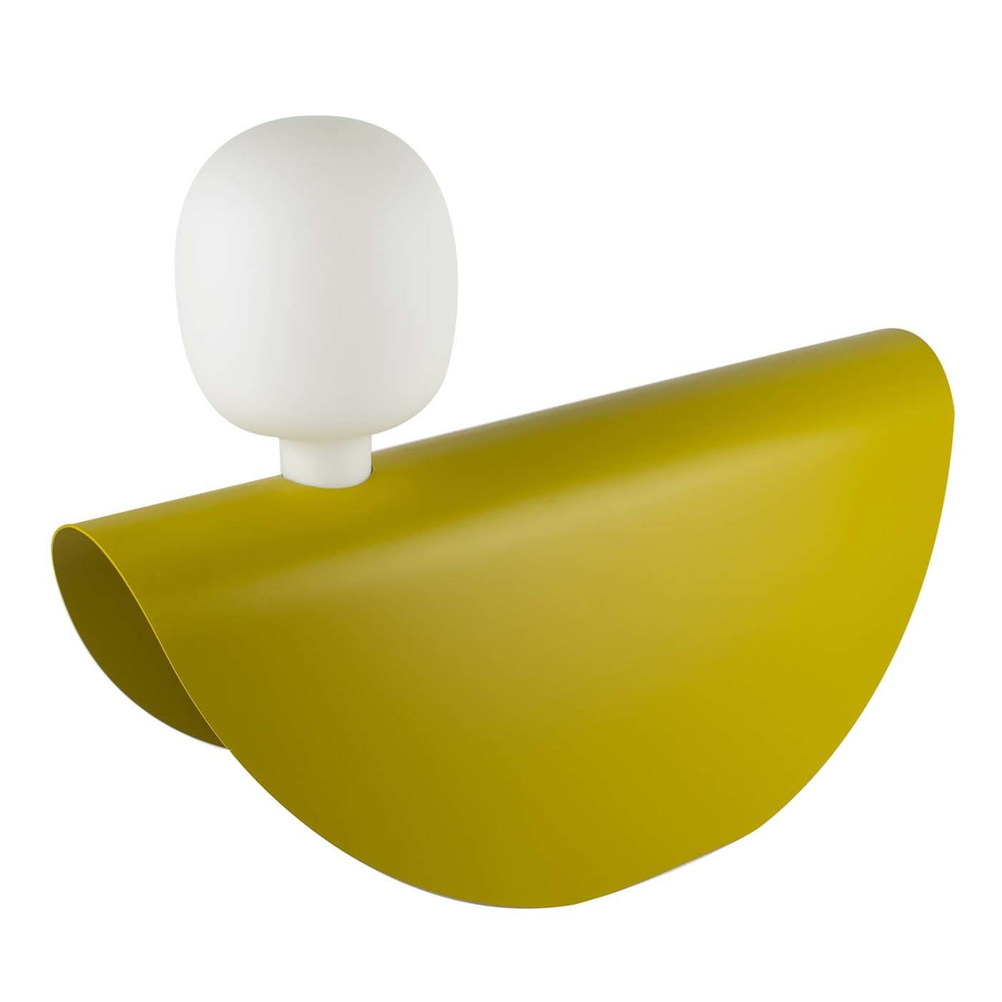 Lampe jaune plissée par Alalda Design - Vue principale
