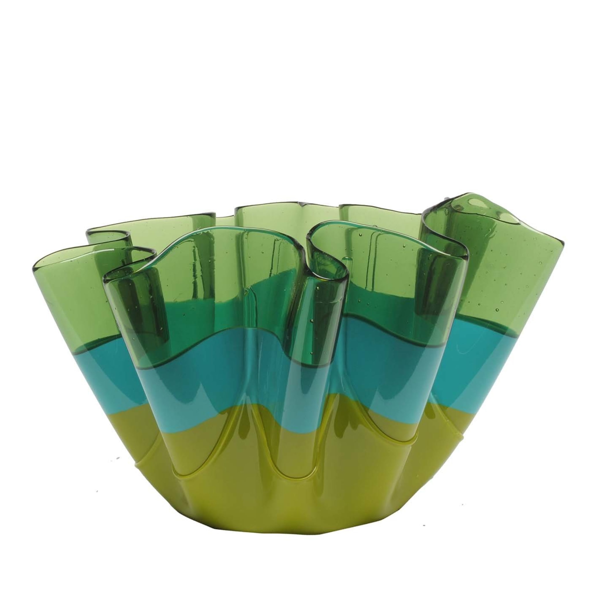 Sfumati Medium Green and Turquoise Vase By Paola Navone - Main view
