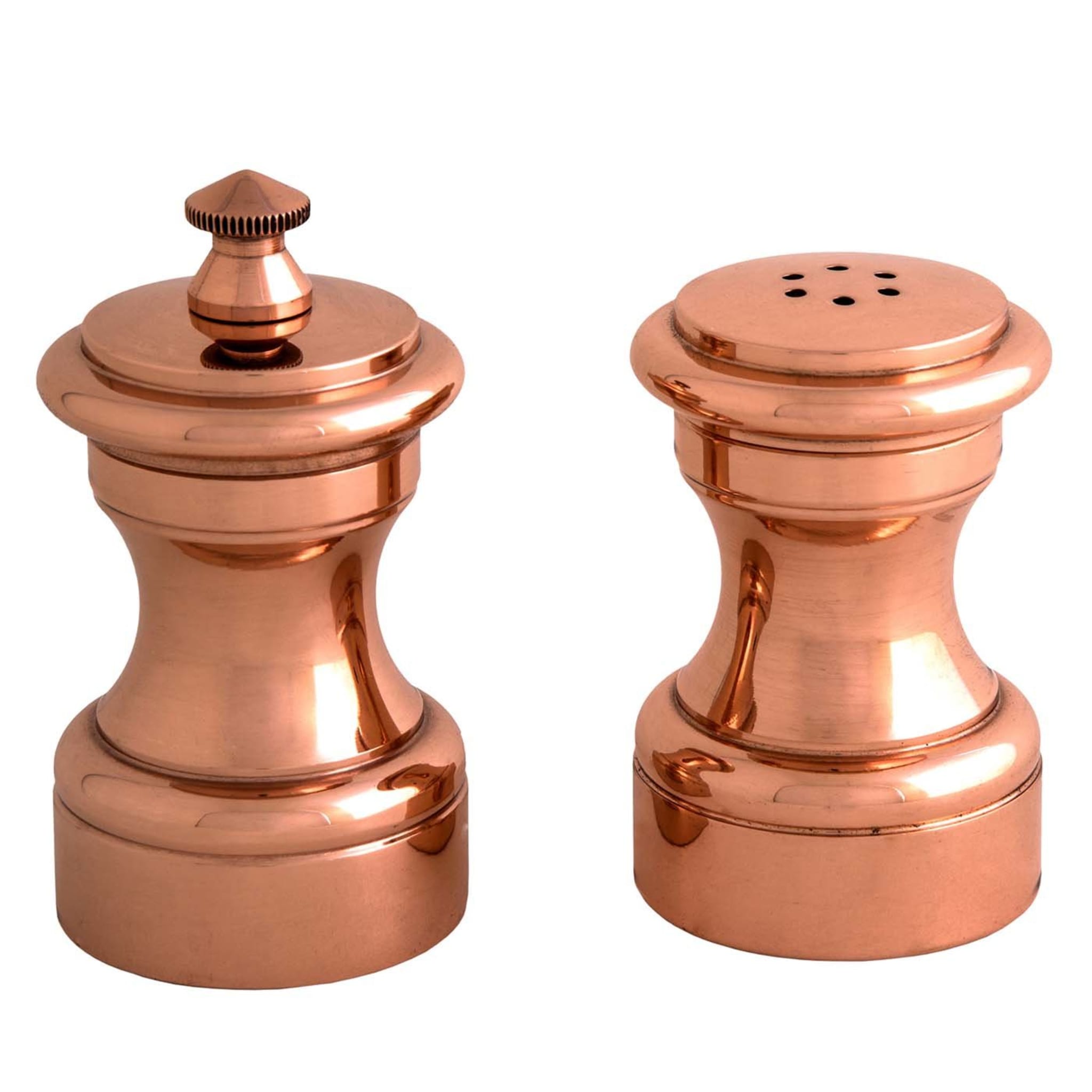Copper Plated Brass Pepper Mill And Salt Shaker #1 - Main view