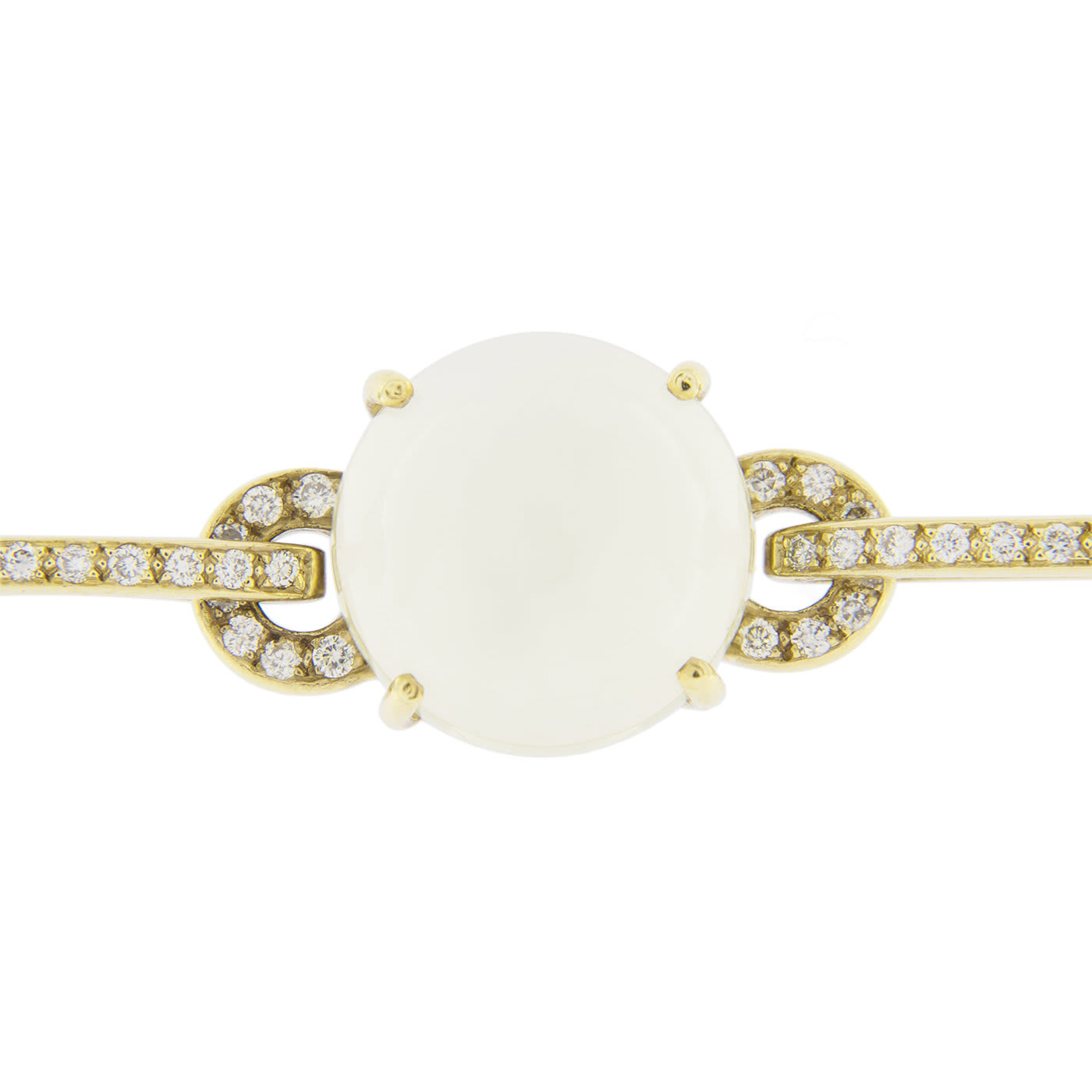 Prehnite Citrine White Diamond 18k Yellow Gold Necklace - Jona