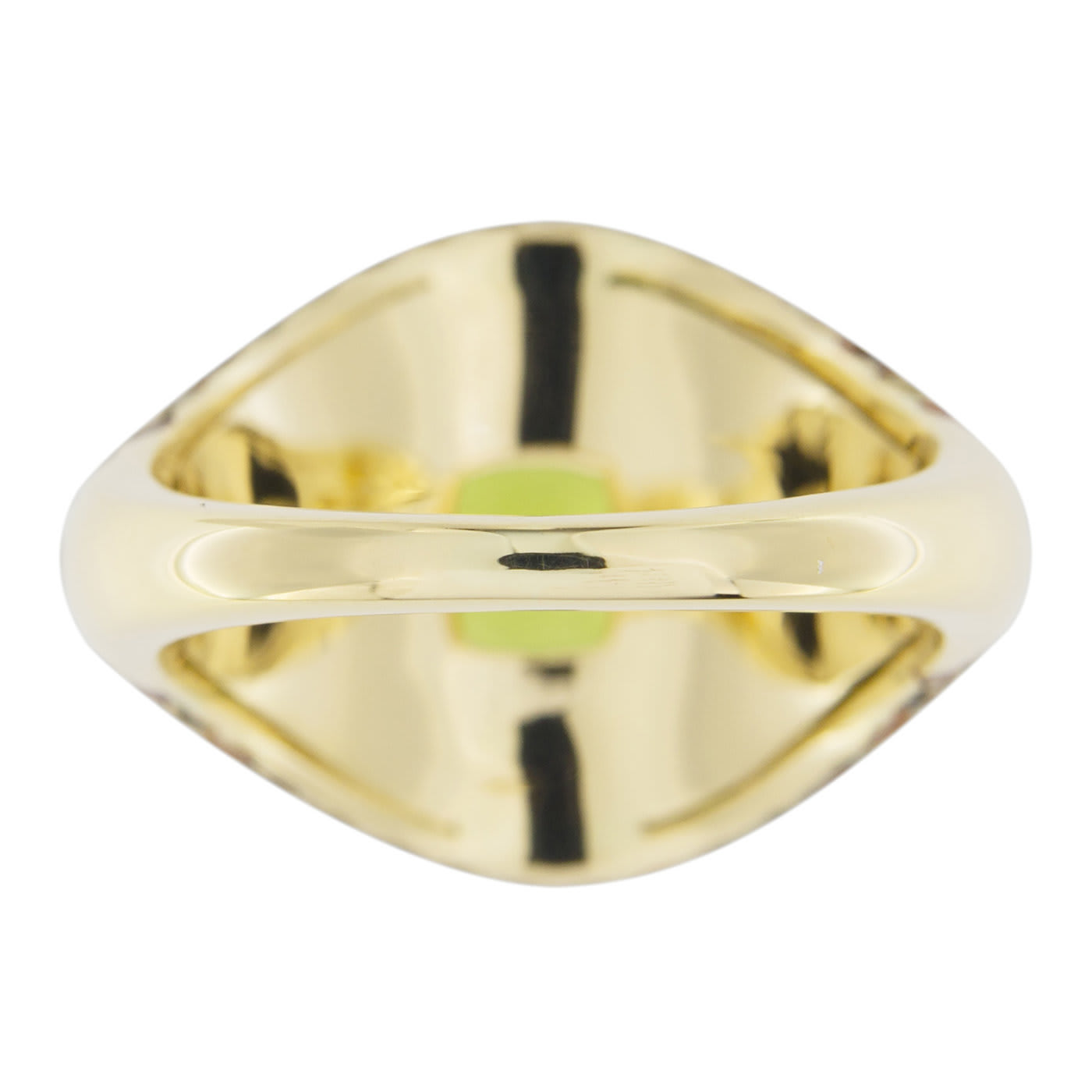 Peridot 18k Yellow Gold Dome Ring - Jona