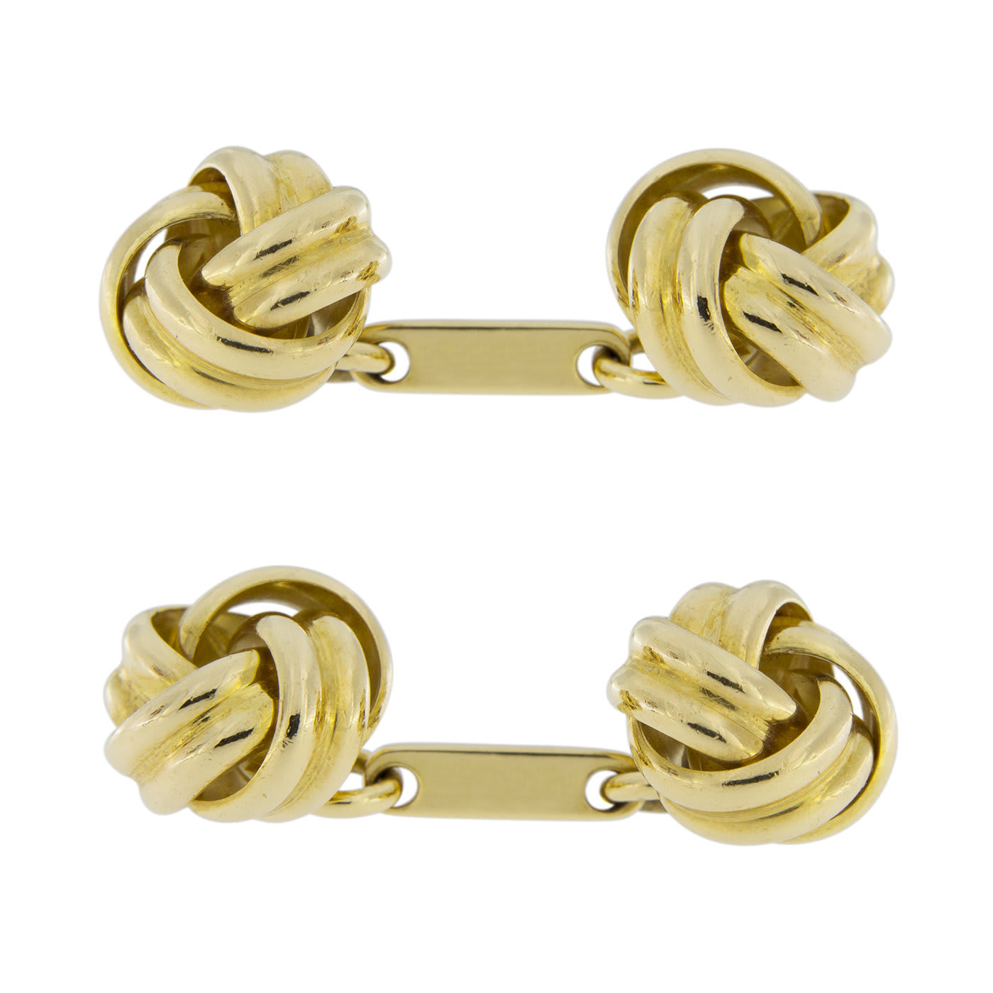 Double Knot 18k Yellow Gold Cufflinks - Jona