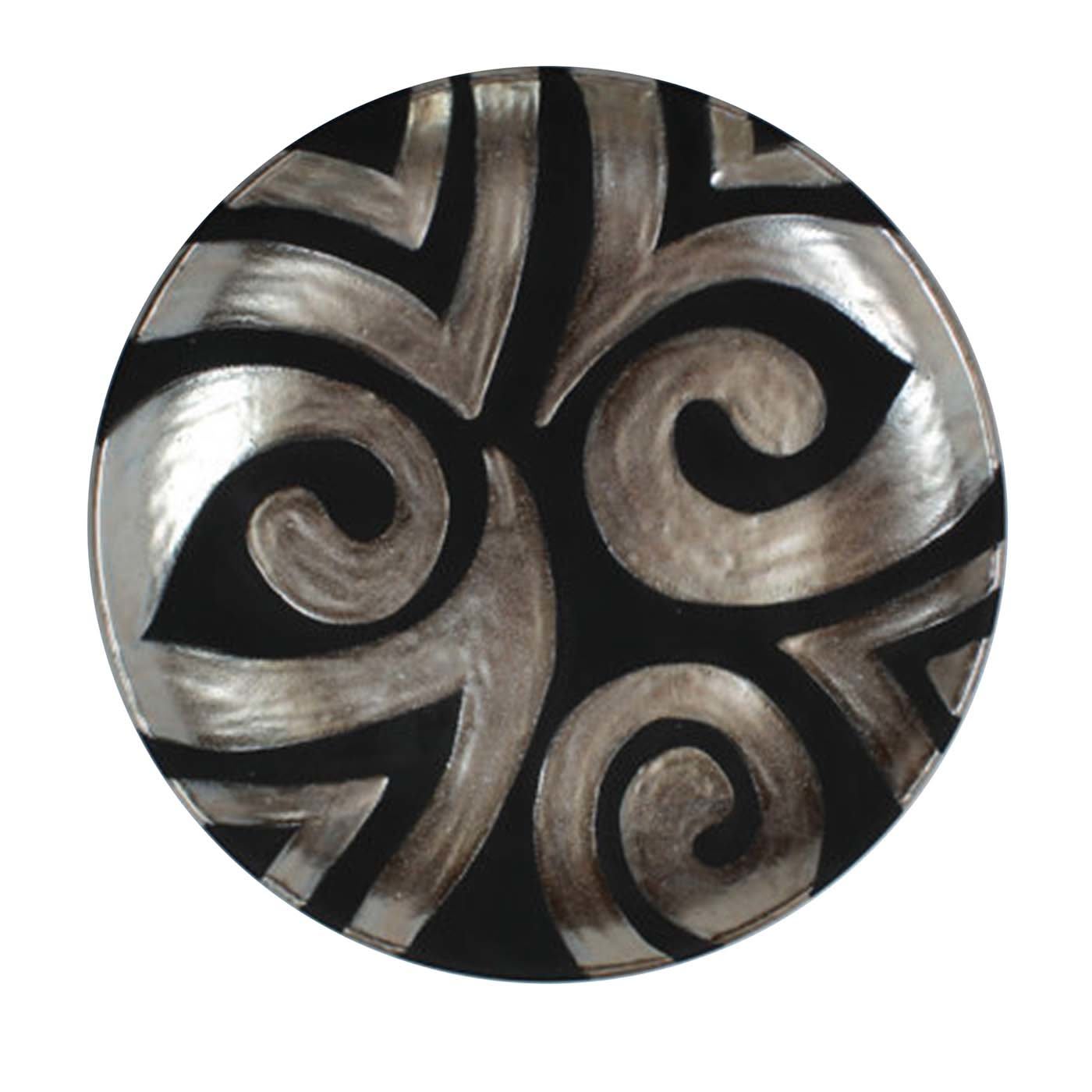 Tribal2 ceramic plate - Ceramiche Artistiche Giannini