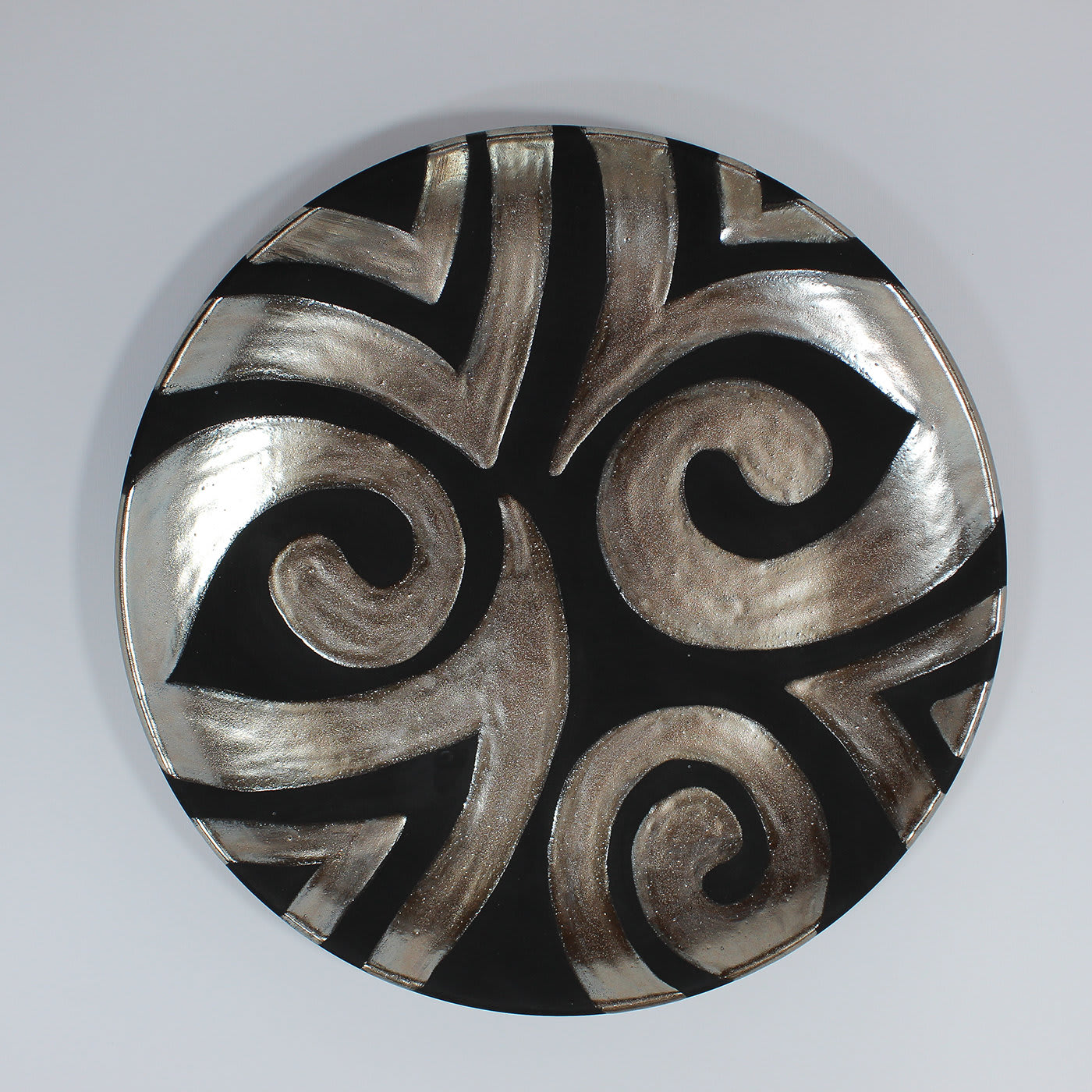 Tribal2 ceramic plate - Ceramiche Artistiche Giannini