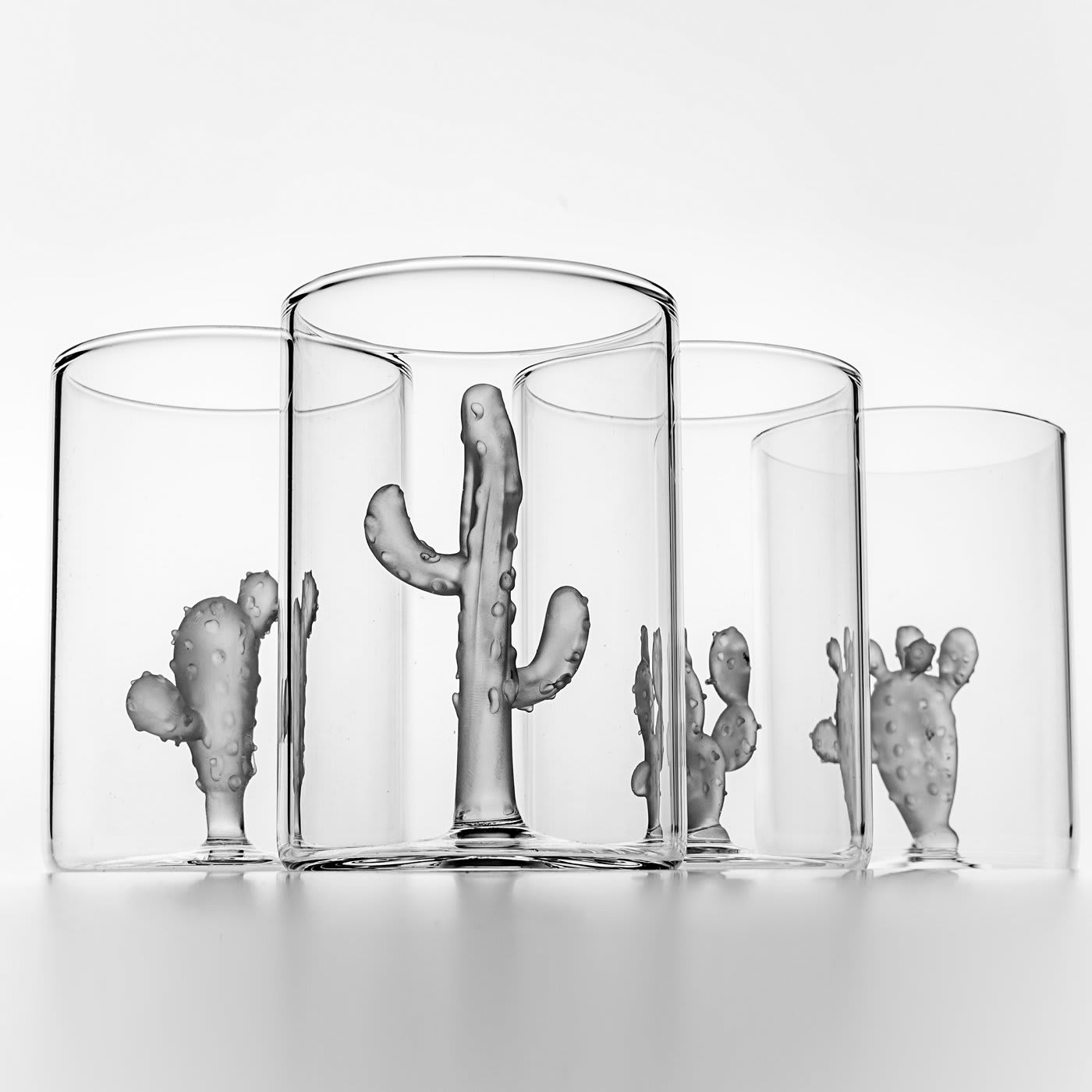 Set of 4 Glasses and 1 Jug Cactus Collection - Casarialto