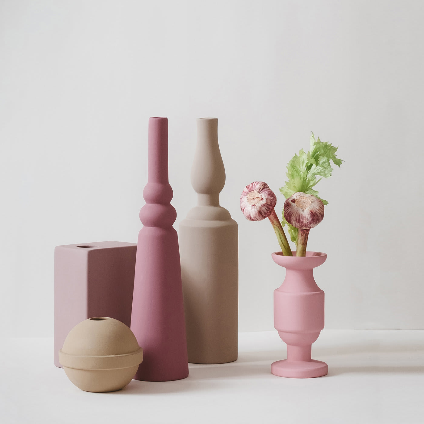 Natura Morta 5-Vase set #5 - Le Morandine by Sonia Pedrazzini