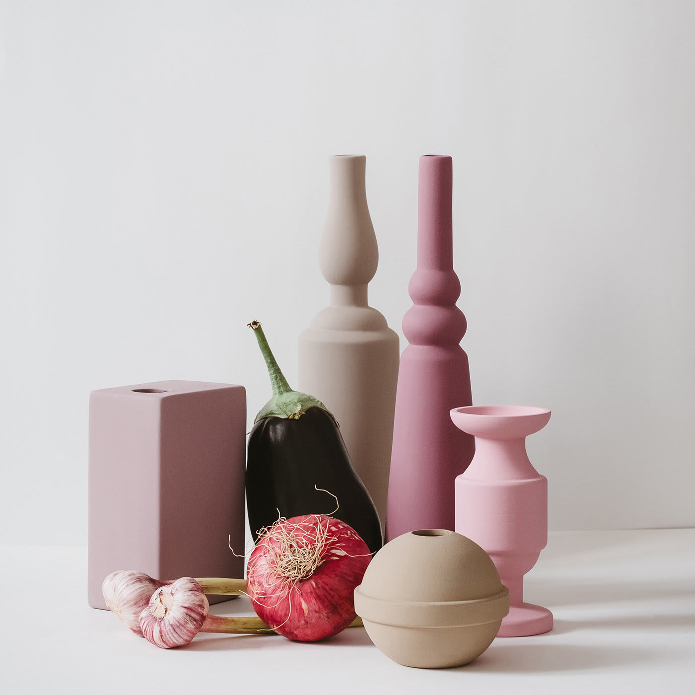 Natura Morta 5-Vase set #5 - Le Morandine by Sonia Pedrazzini
