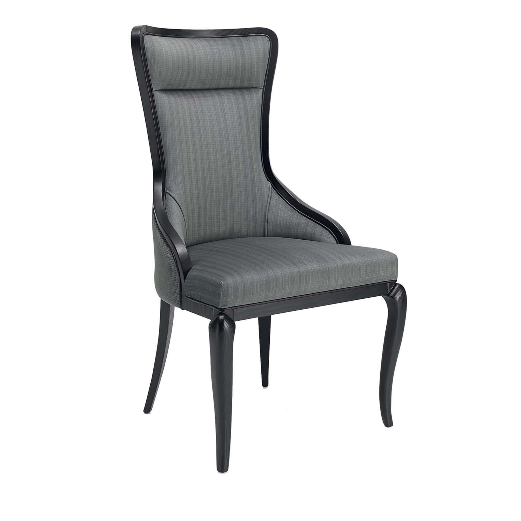 Gray Upholstered Chair - Main view