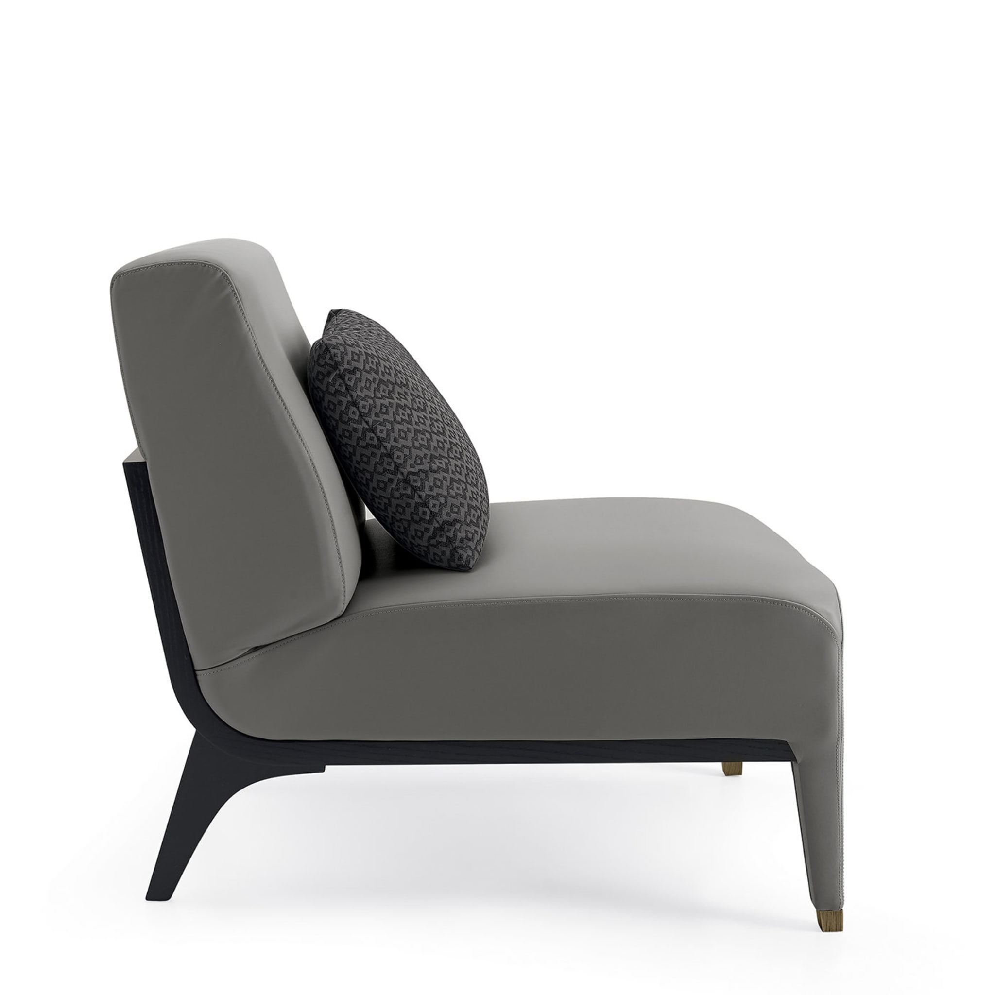 Gray Leather Armchair - Alternative view 1