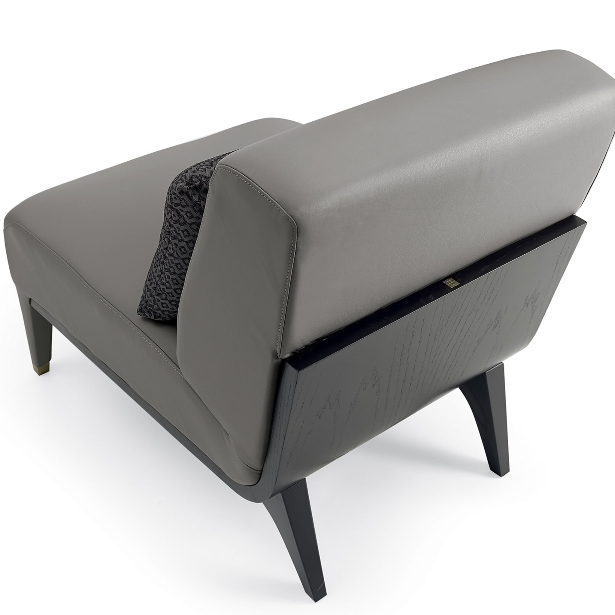 Gray Leather Armchair - Alternative view 2