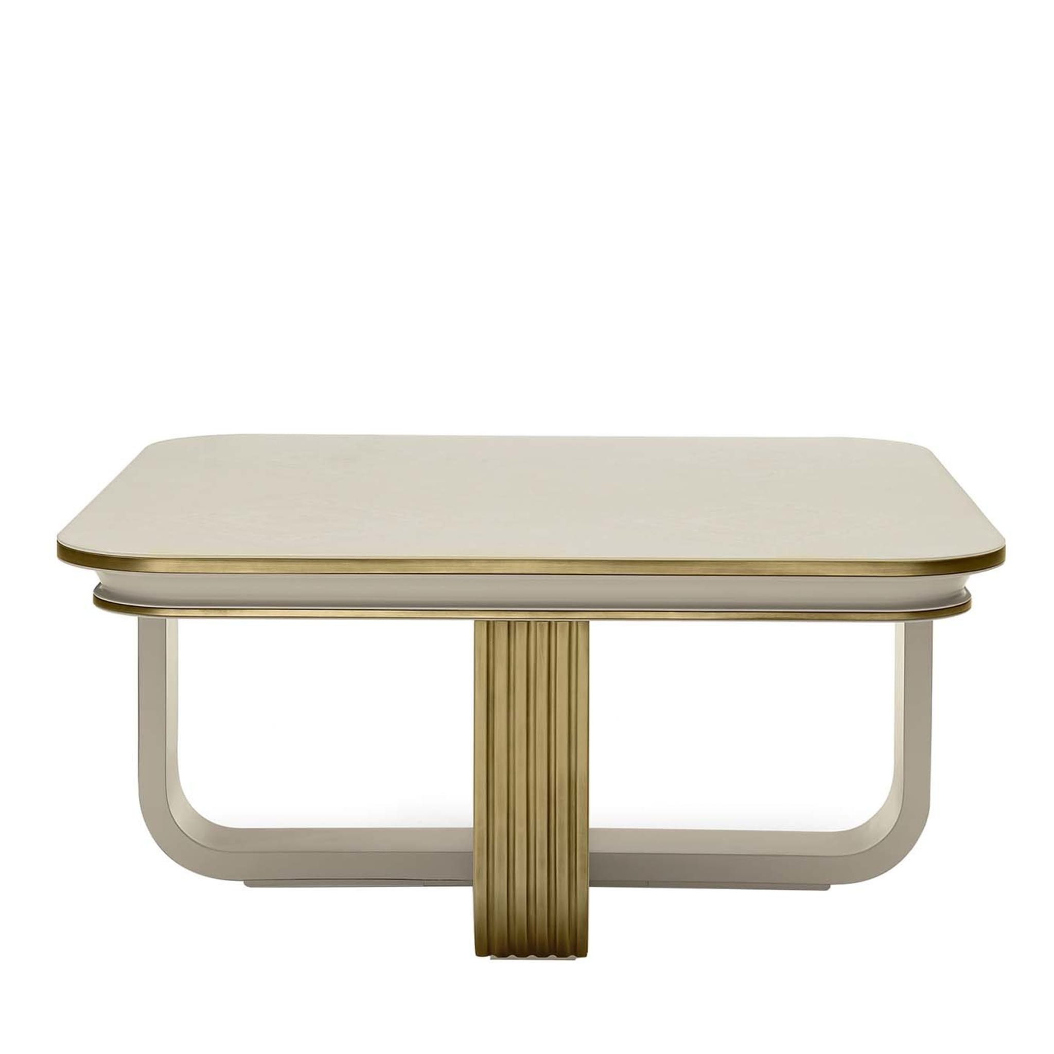 White and Gold Square Coffee Table - Main view