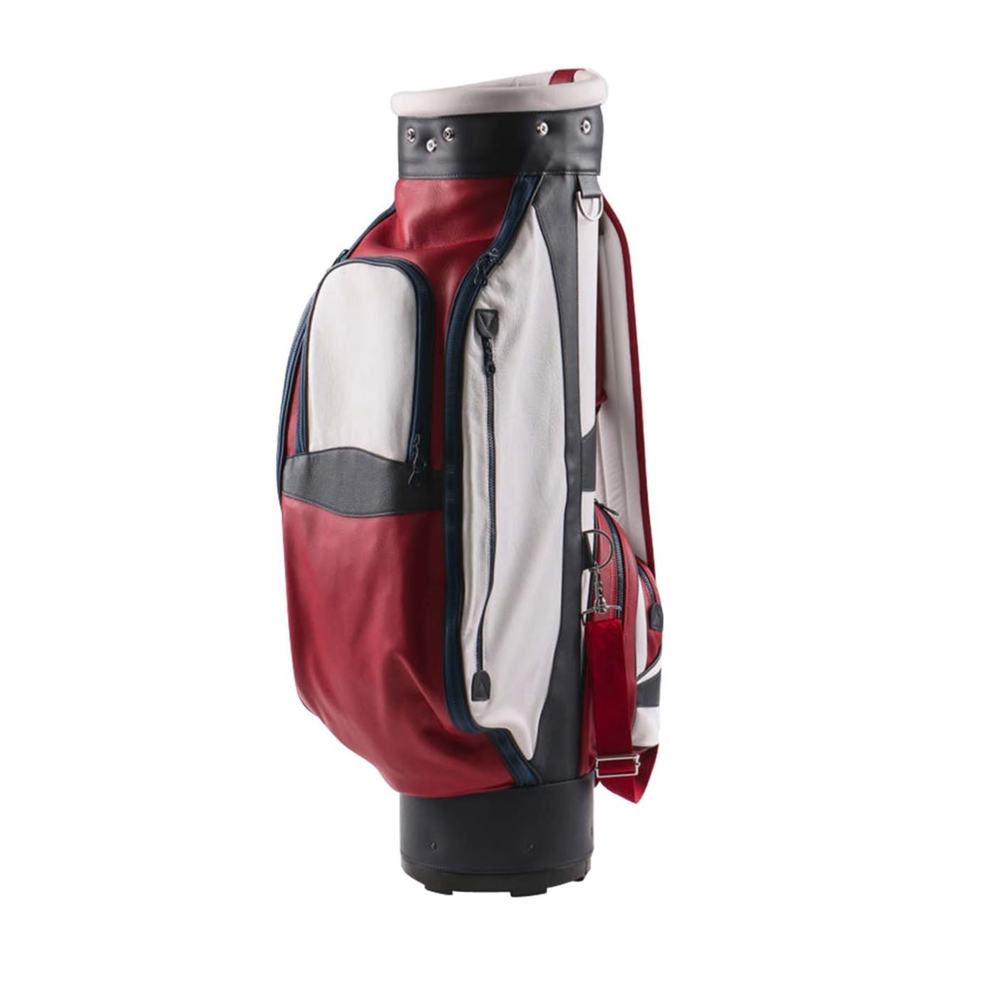 Weiße, rote und blaue Golftasche - Hauptansicht