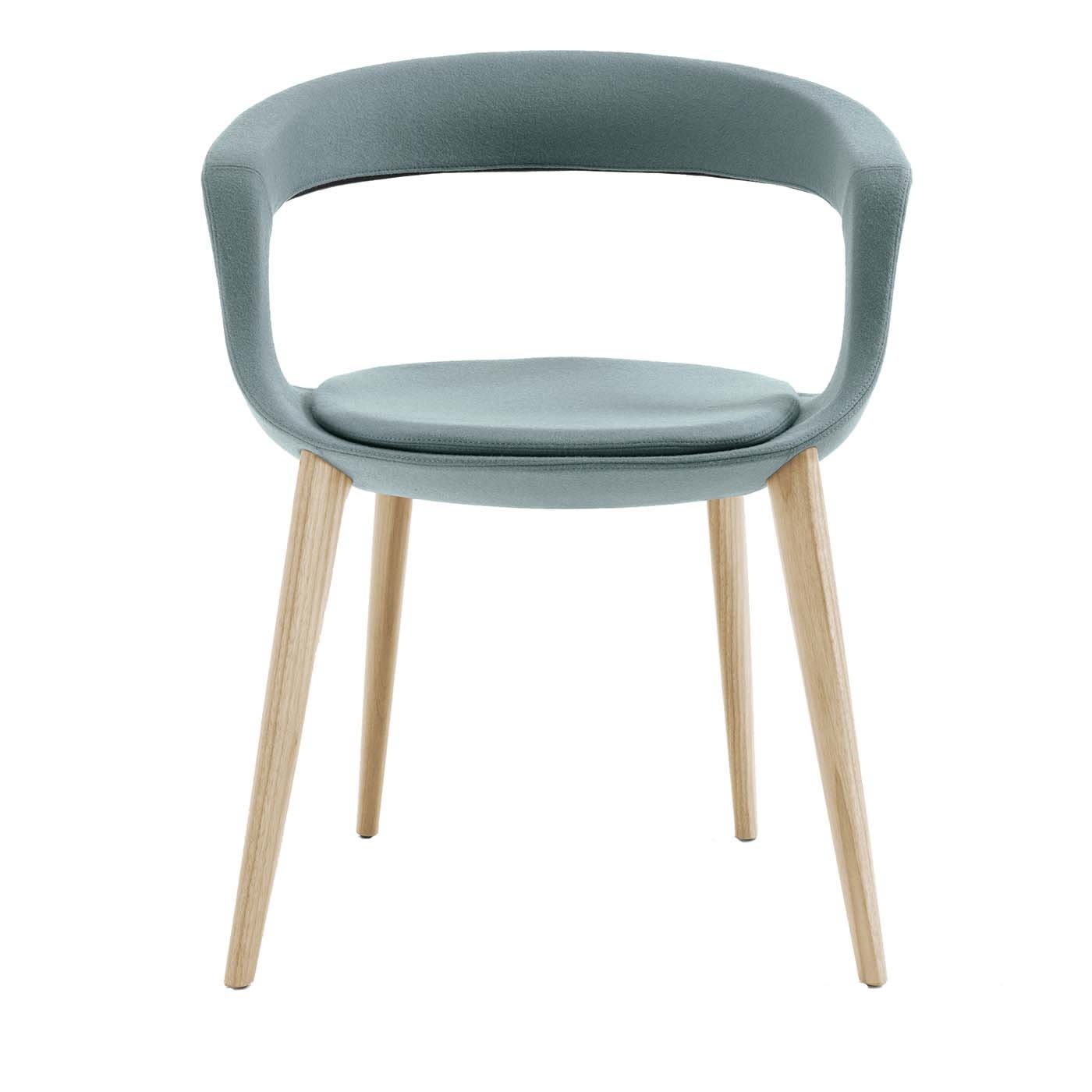 Frenchkiss Low-Backed Wooden-Legged Chair by Stefano Bigi - Enrico Pellizzoni