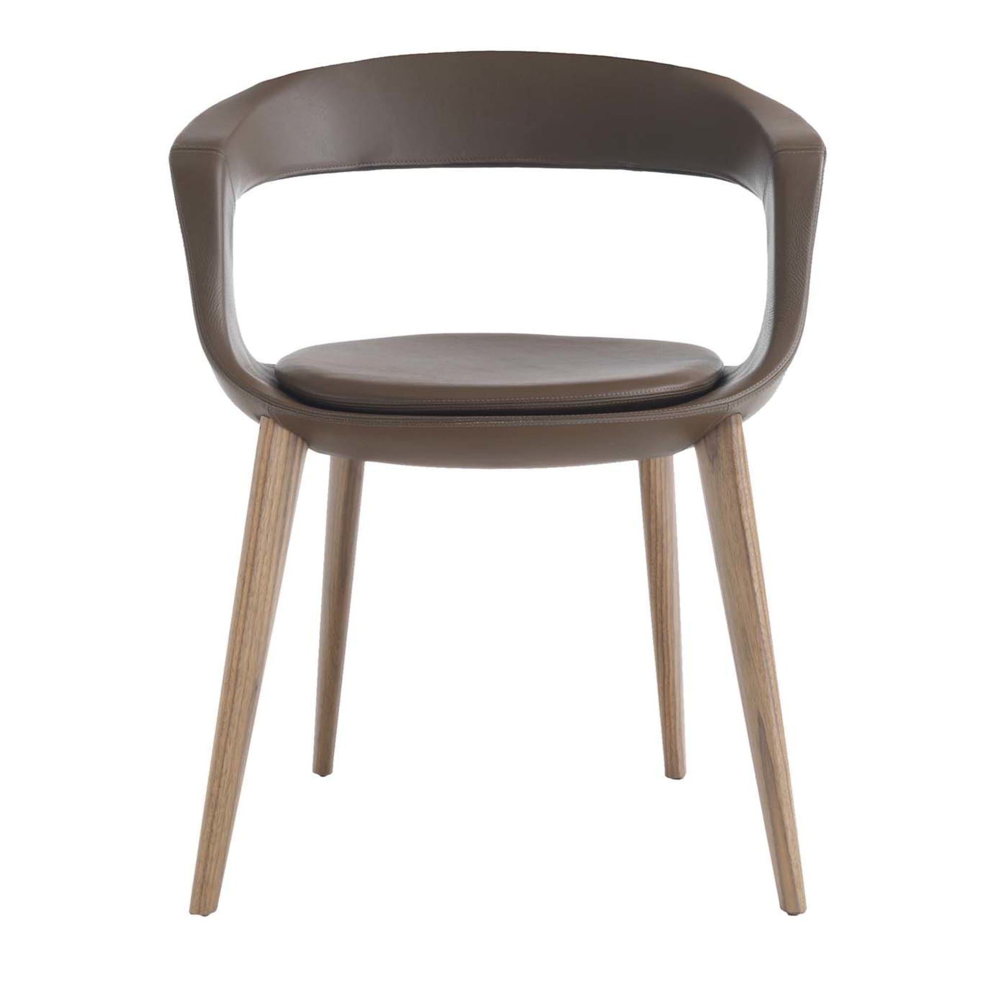 Frenchkiss Low-Backed Wooden-Legged Chair by Stefano Bigi - Main view