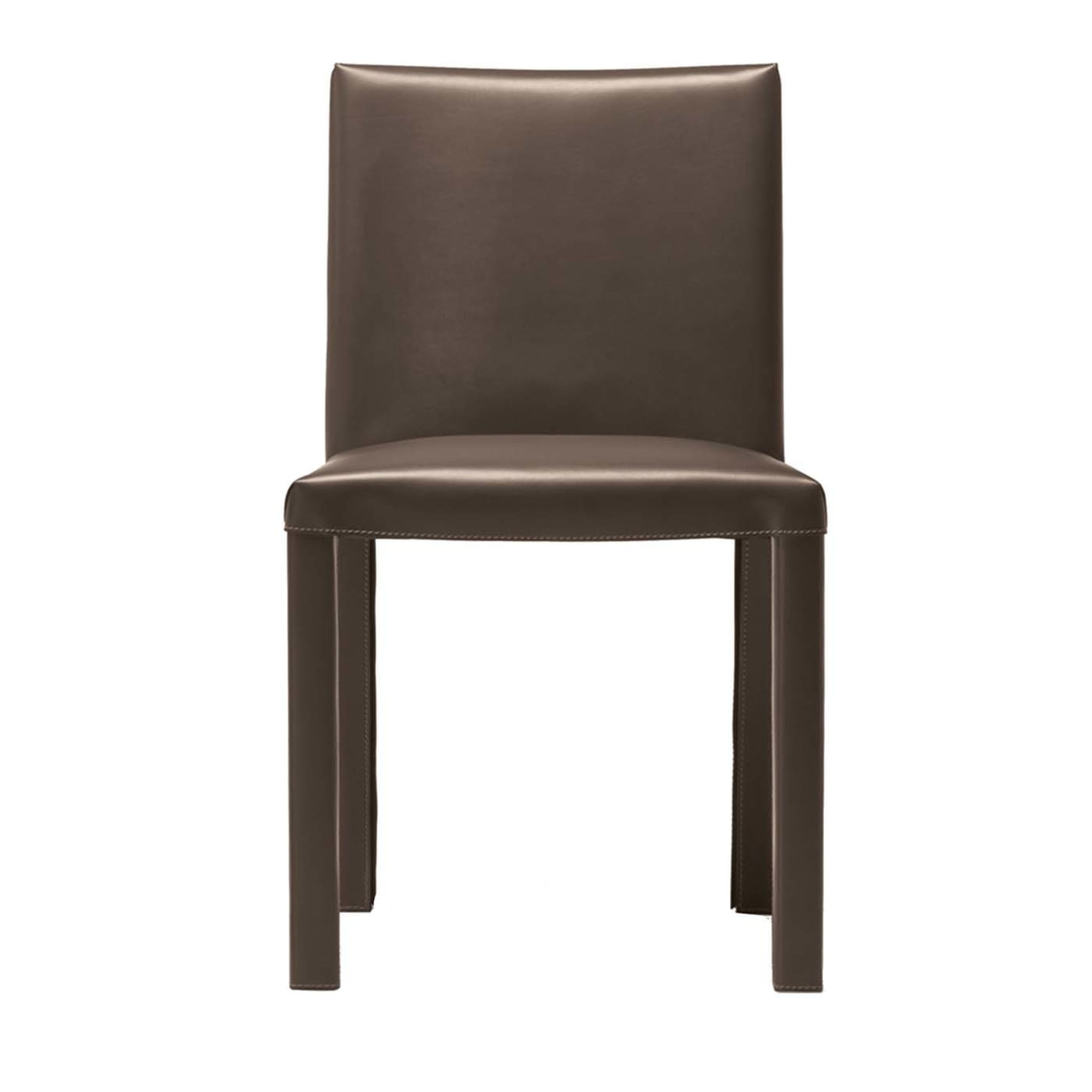 Trama Brown Leather Chair - Main view