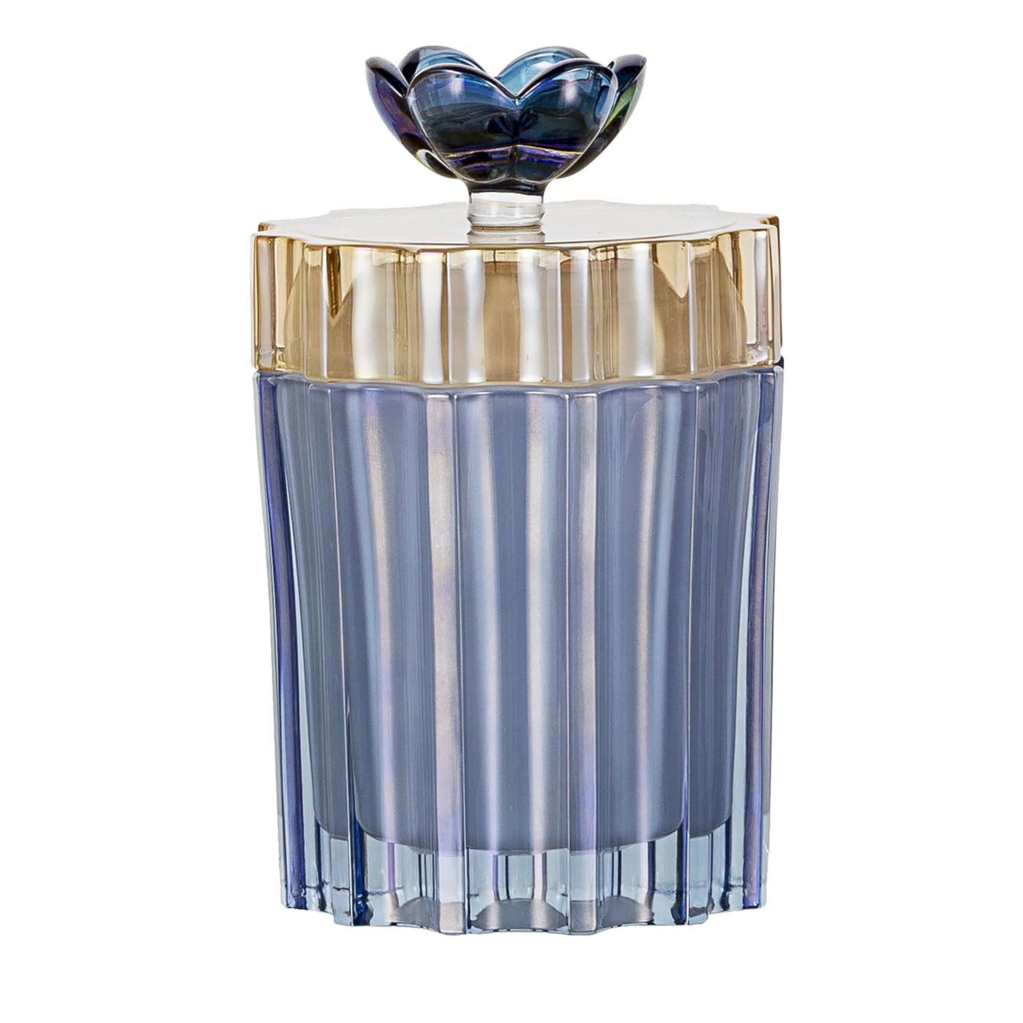 Doge Blue Tall Glass Box with Lid - Main view
