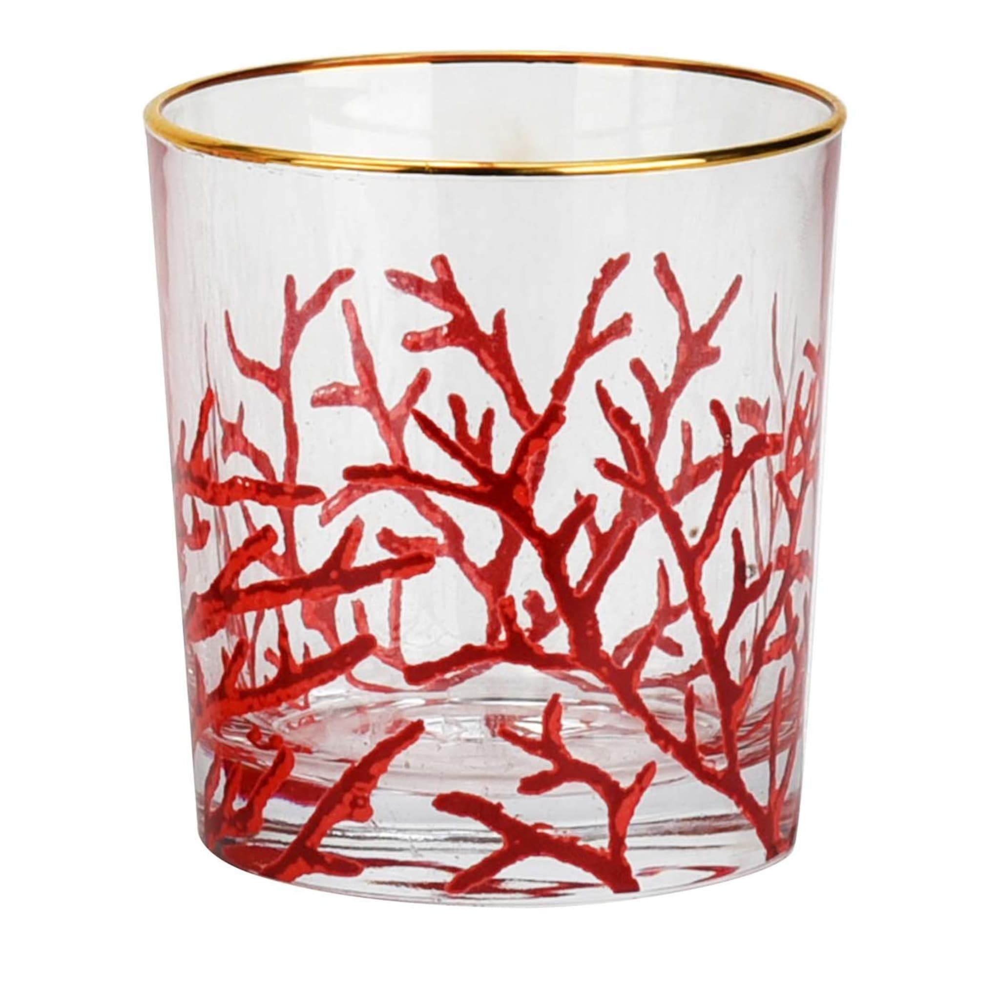 Set of 6 Coral Water Glasses - Main view