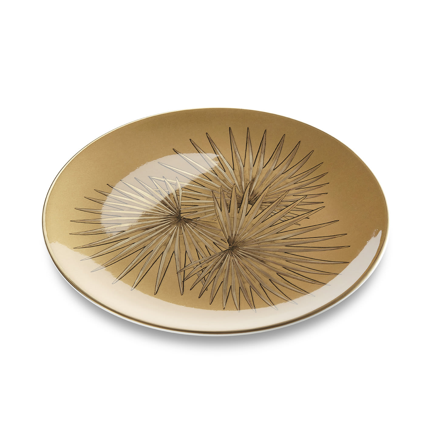 Birds of Paradise Gold Dessert Plate #6 - Laboratorio Paravicini