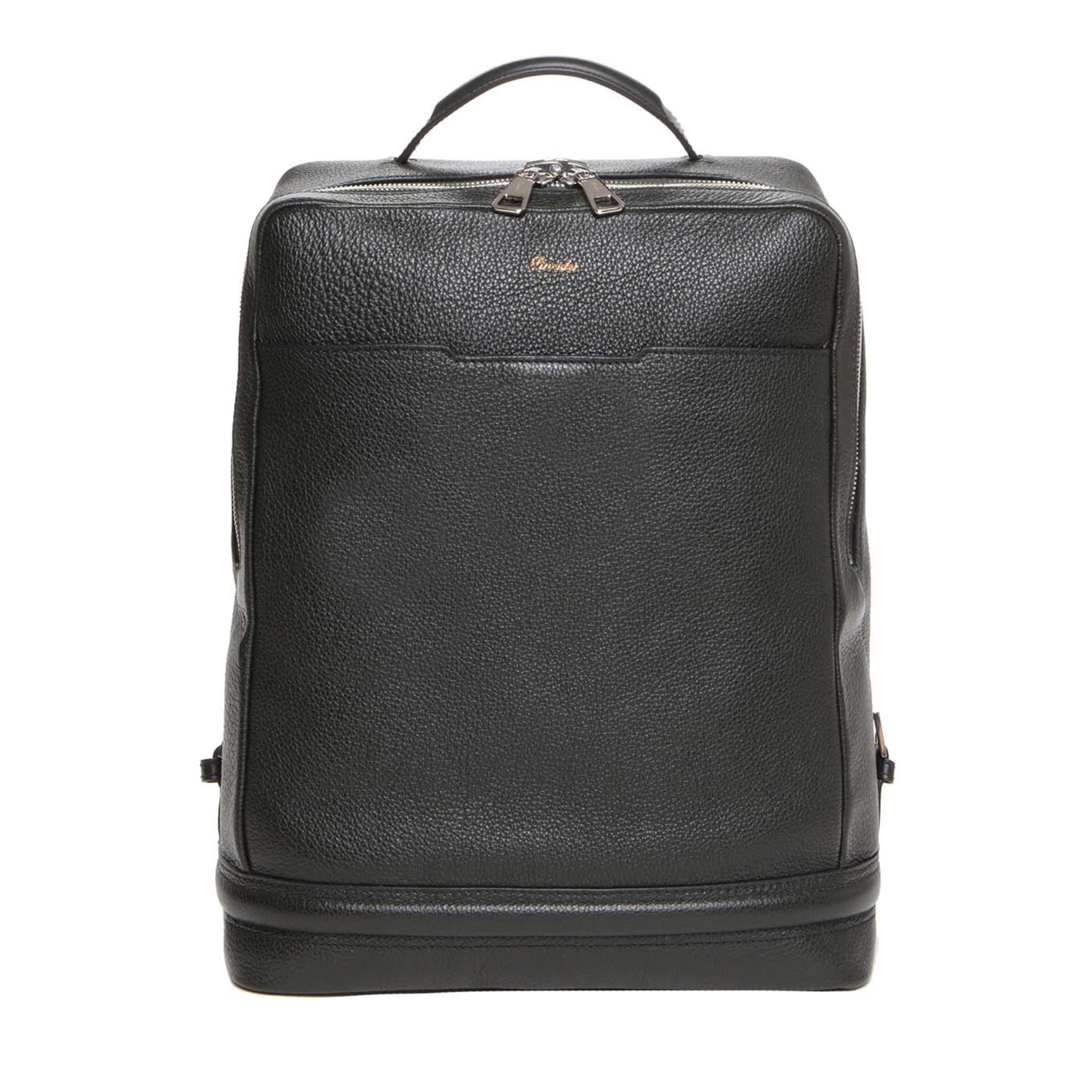 Grained Leather New Regular Backpack Black - Main view