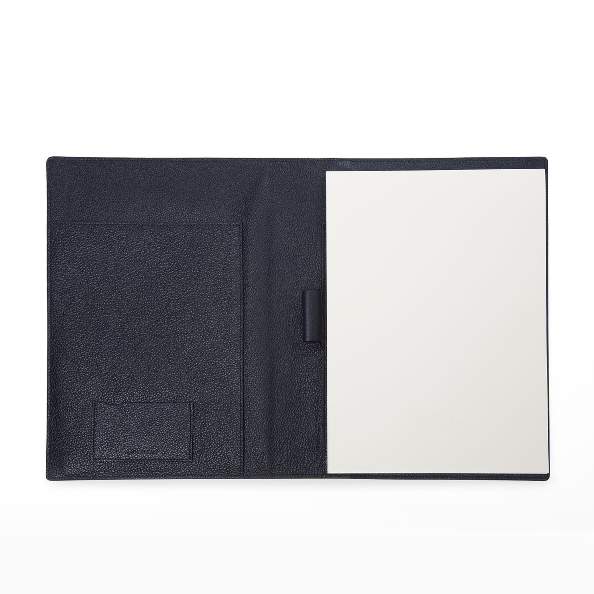 Grained Leather Card Holder Blue - Alternative view 3