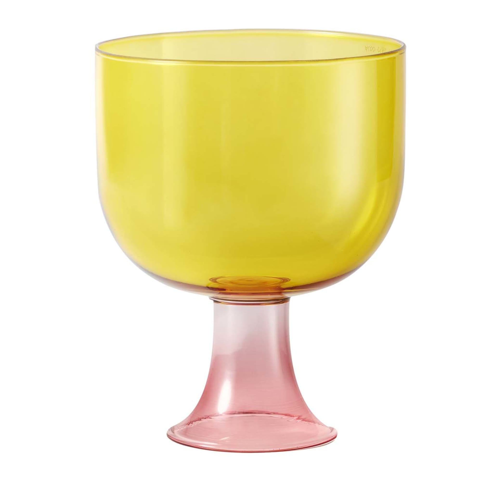 Cuppino Yellow and Pink Goblet by Aldo Cibic - Main view