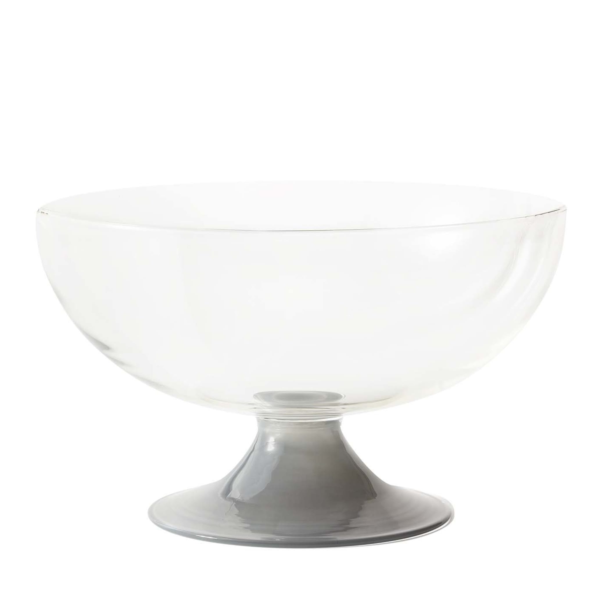 Cuppone Grand gobelet en verre gris et transparent par Aldo Cibic - Vue principale