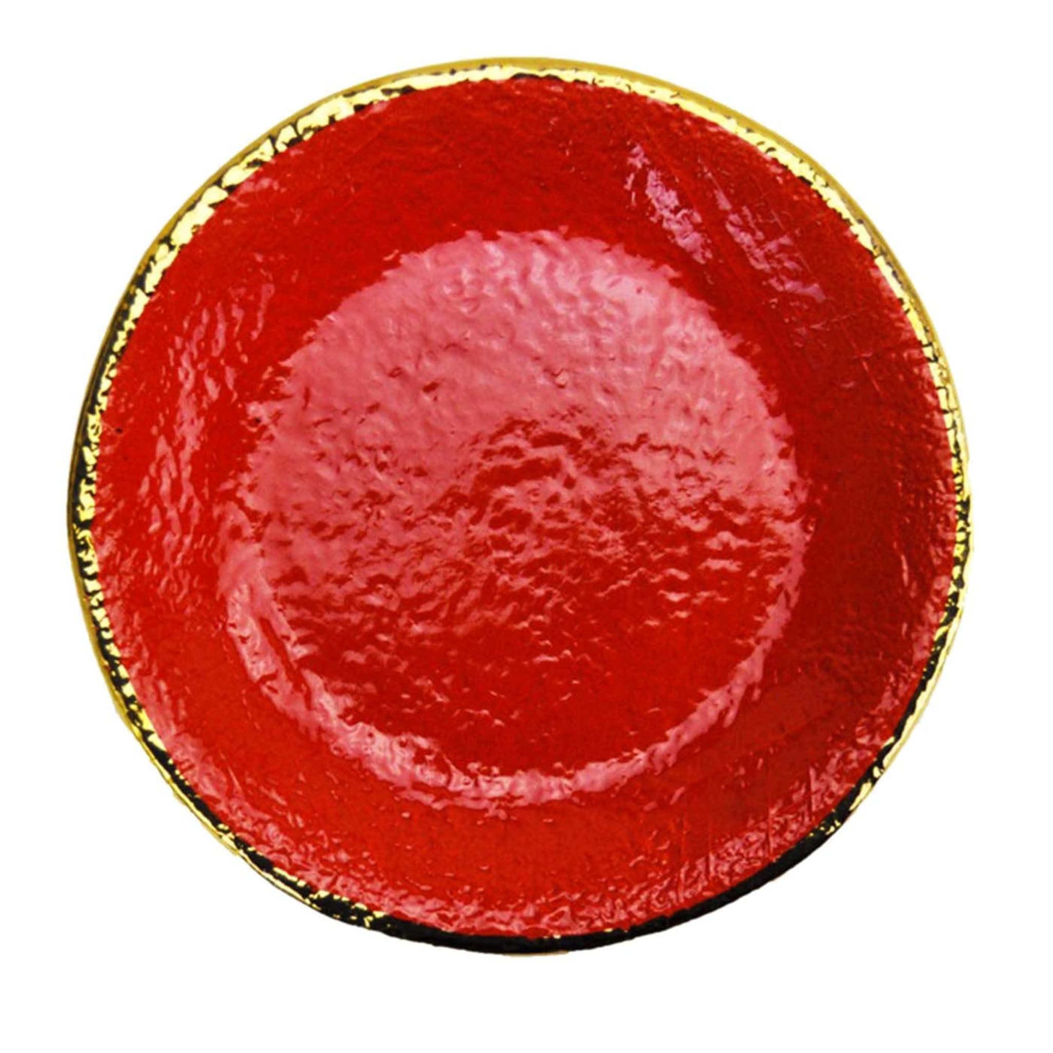 Set di 6 piatti da portata rossi Preta Oro 31 cm