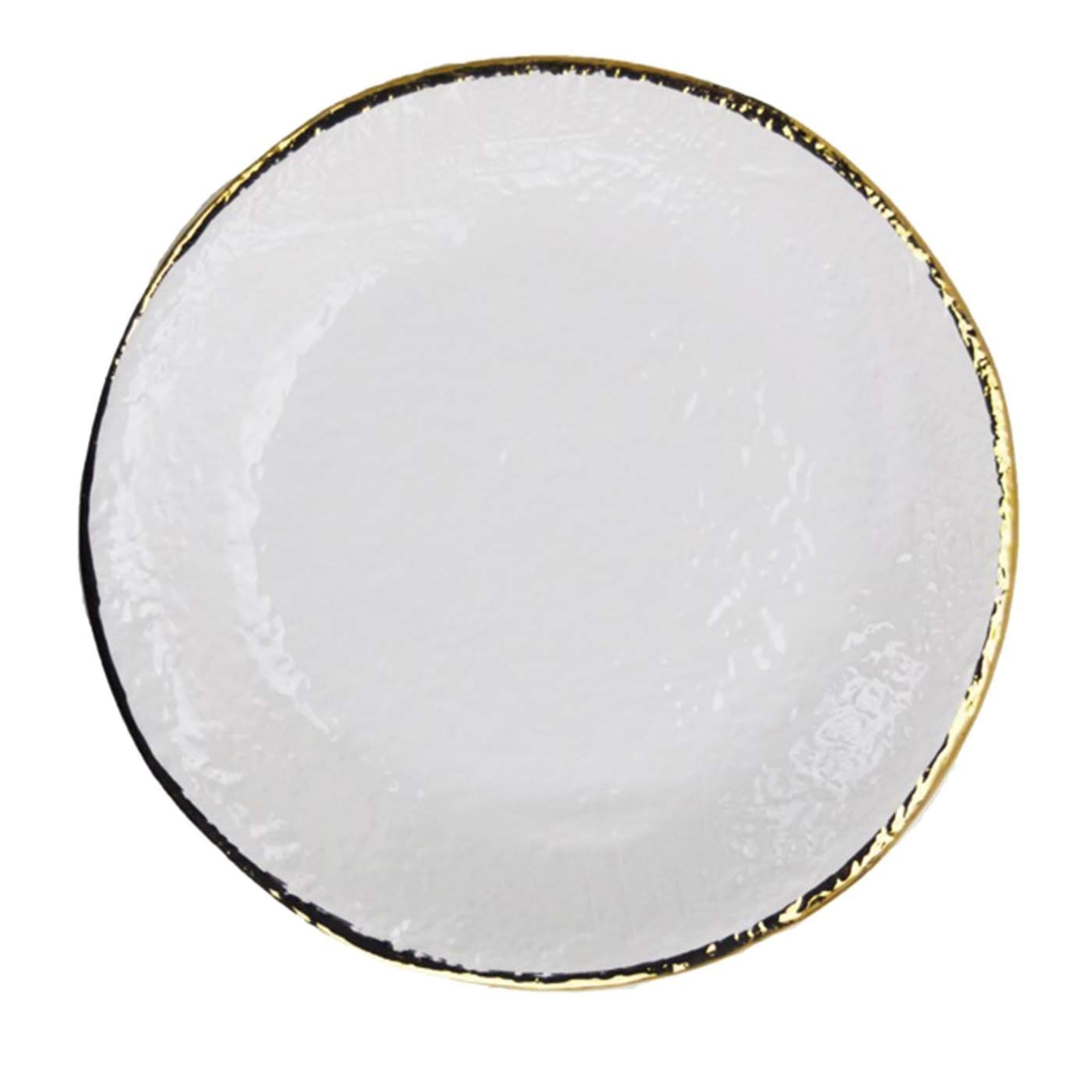 Set of 6 Preta Oro Milk and Gold Charger Plates 31cm - Main view