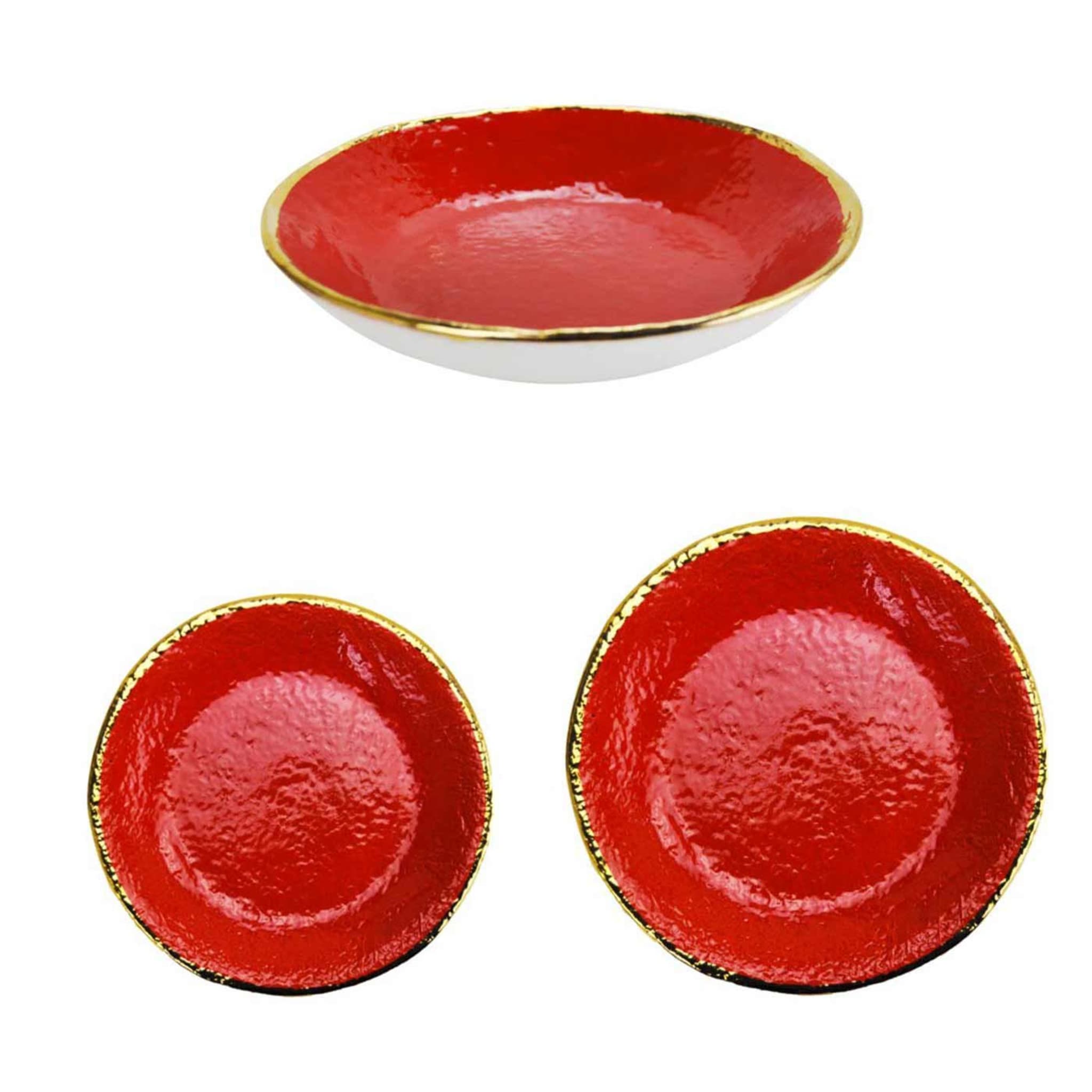 Preta Oro Red Gold Dinner Set for 6 - Main view