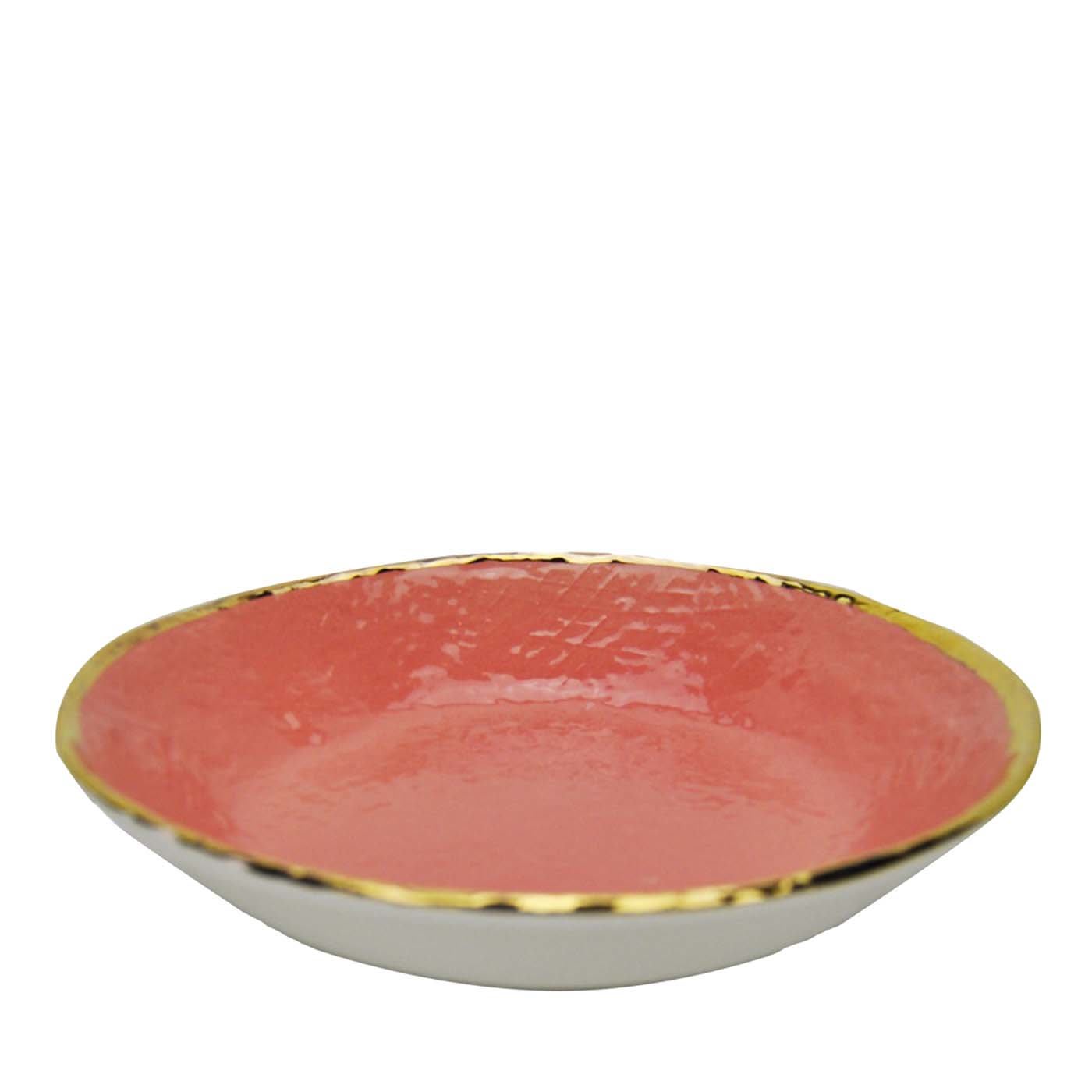 Set of 2 Preta Oro Dusty Pink Gold Risotto Bowls 30cm - Arcucci Handmade