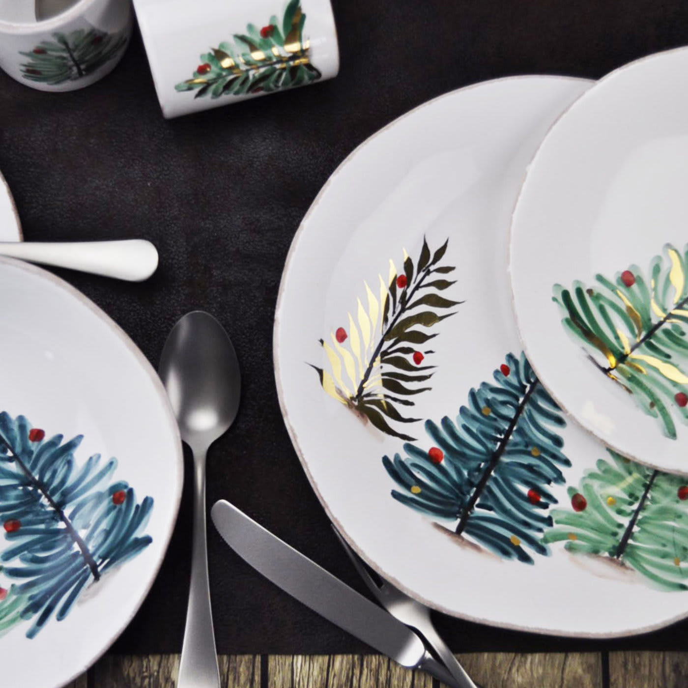 Cortina Dinner Plates Set for 2 - Arcucci Handmade