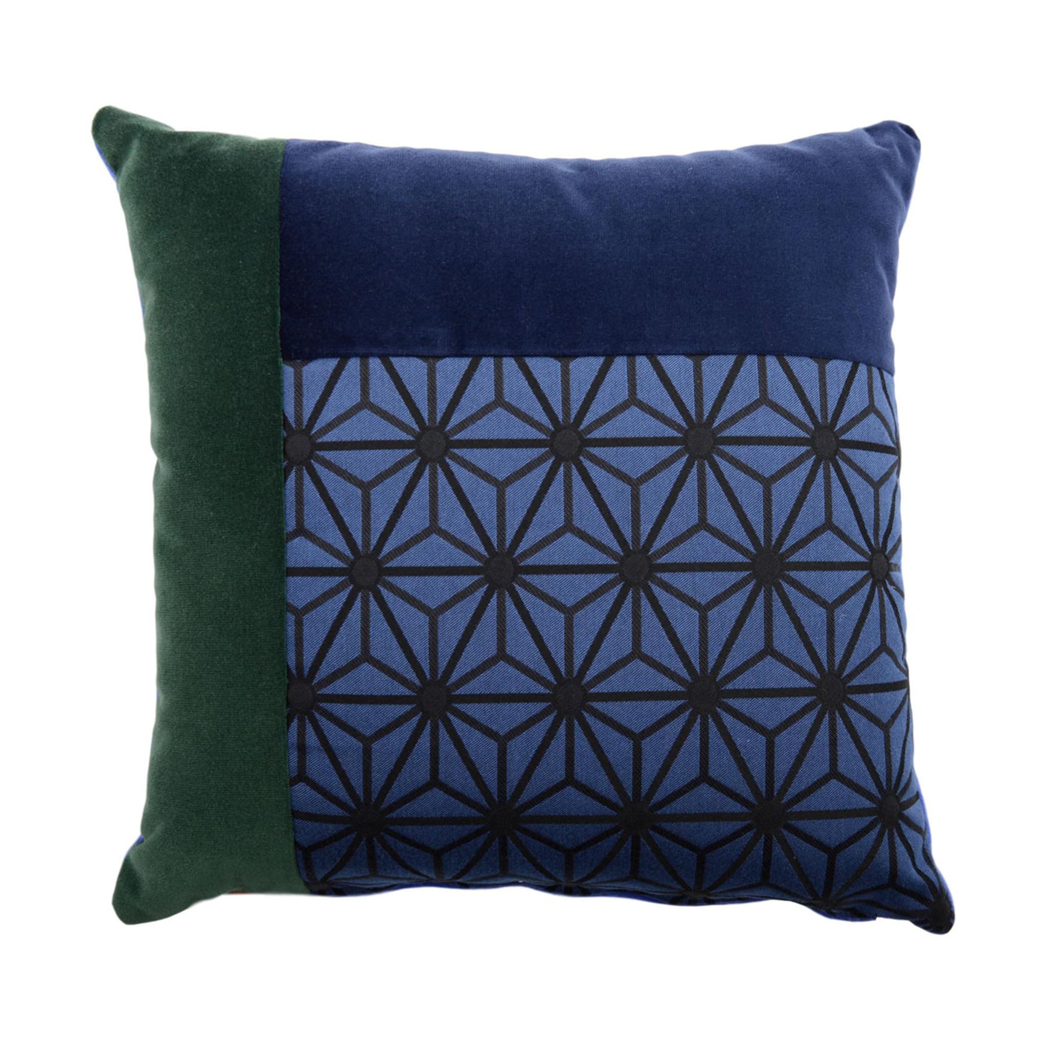 Blue and Green Inlay Carré-T Cushion - Main view