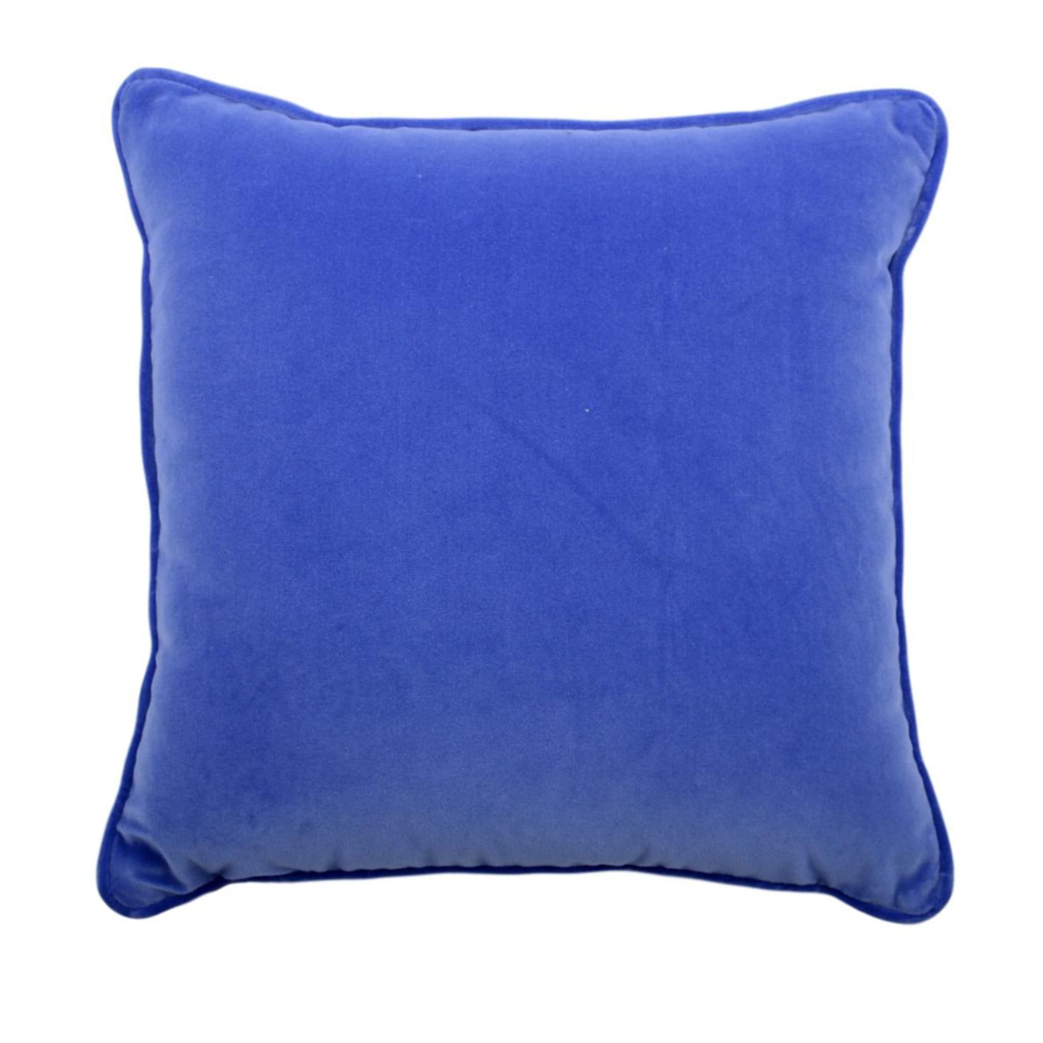 Ultraviolet Cotton Velvet Carrè Cushion - Main view