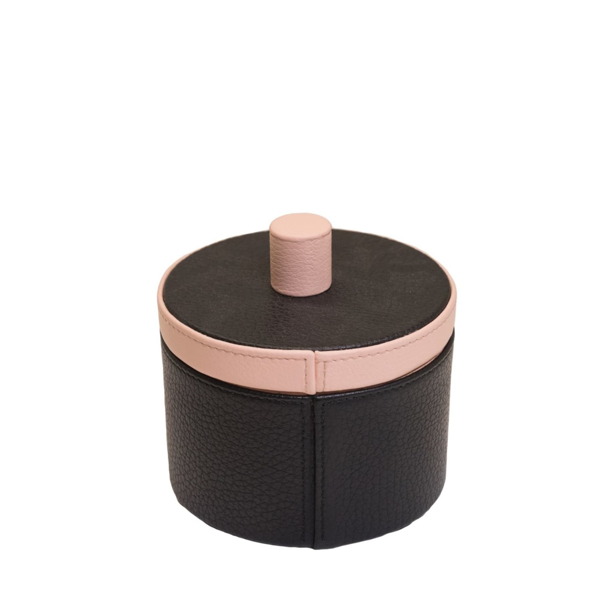 Boîte ronde en cuir Portmanteau noir - Vue principale