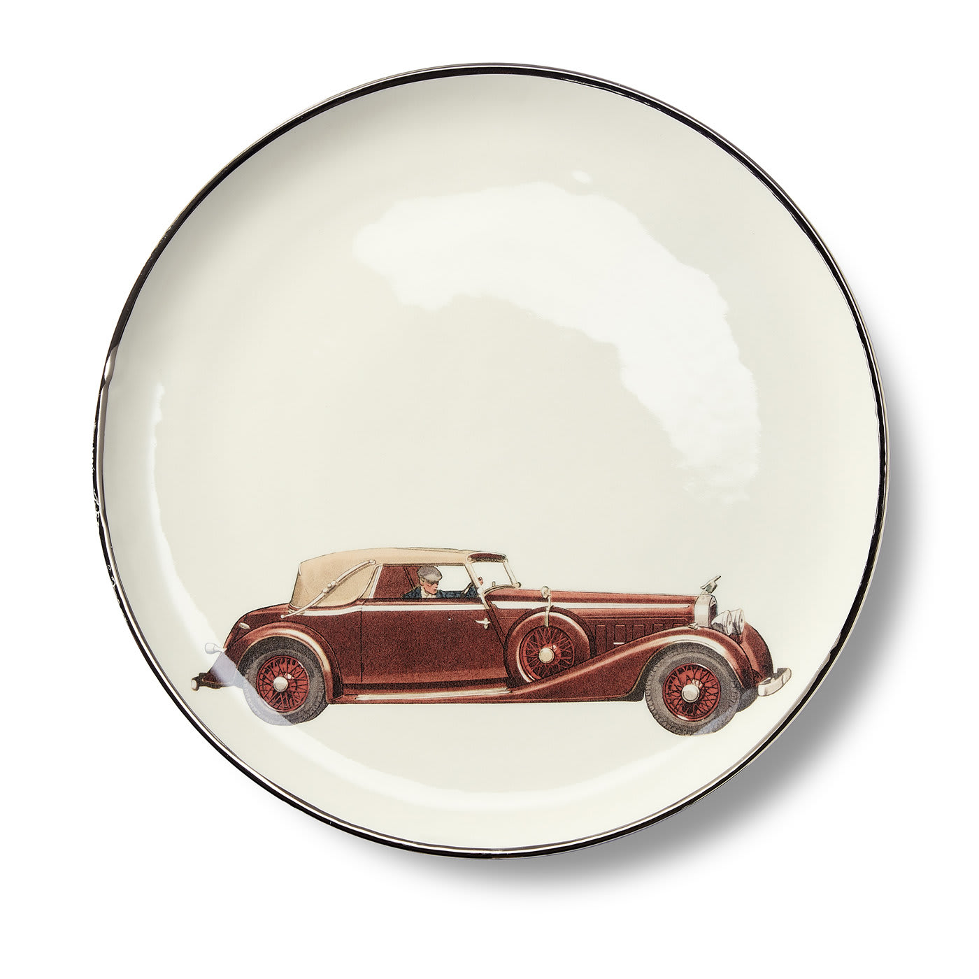 Vintage Cars Plates Set of 8 Laboratorio Paravicini | Artemest